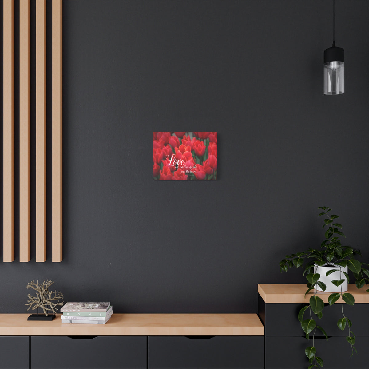 Scripture Canvas From The Heart 1 Peter 1:22 Christian Wall Art Bible Verse Print Ready to Hang-Express Your Love Gifts