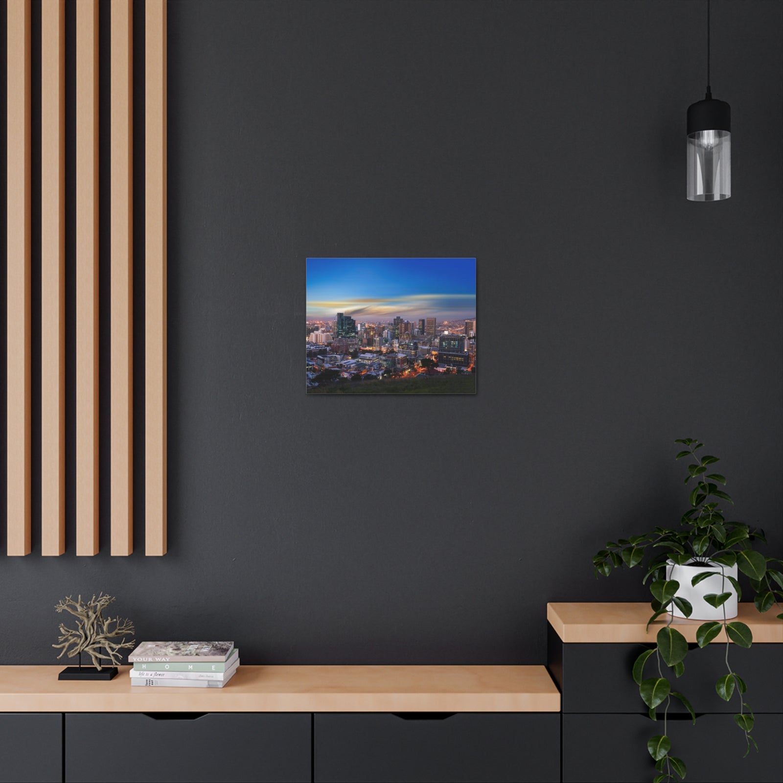Cape Town Night Skyline Canvas Artwork High-Quality Breathtaking Stunning Cityscape for Home Decor Ready to Hang-Express Your Love Gifts