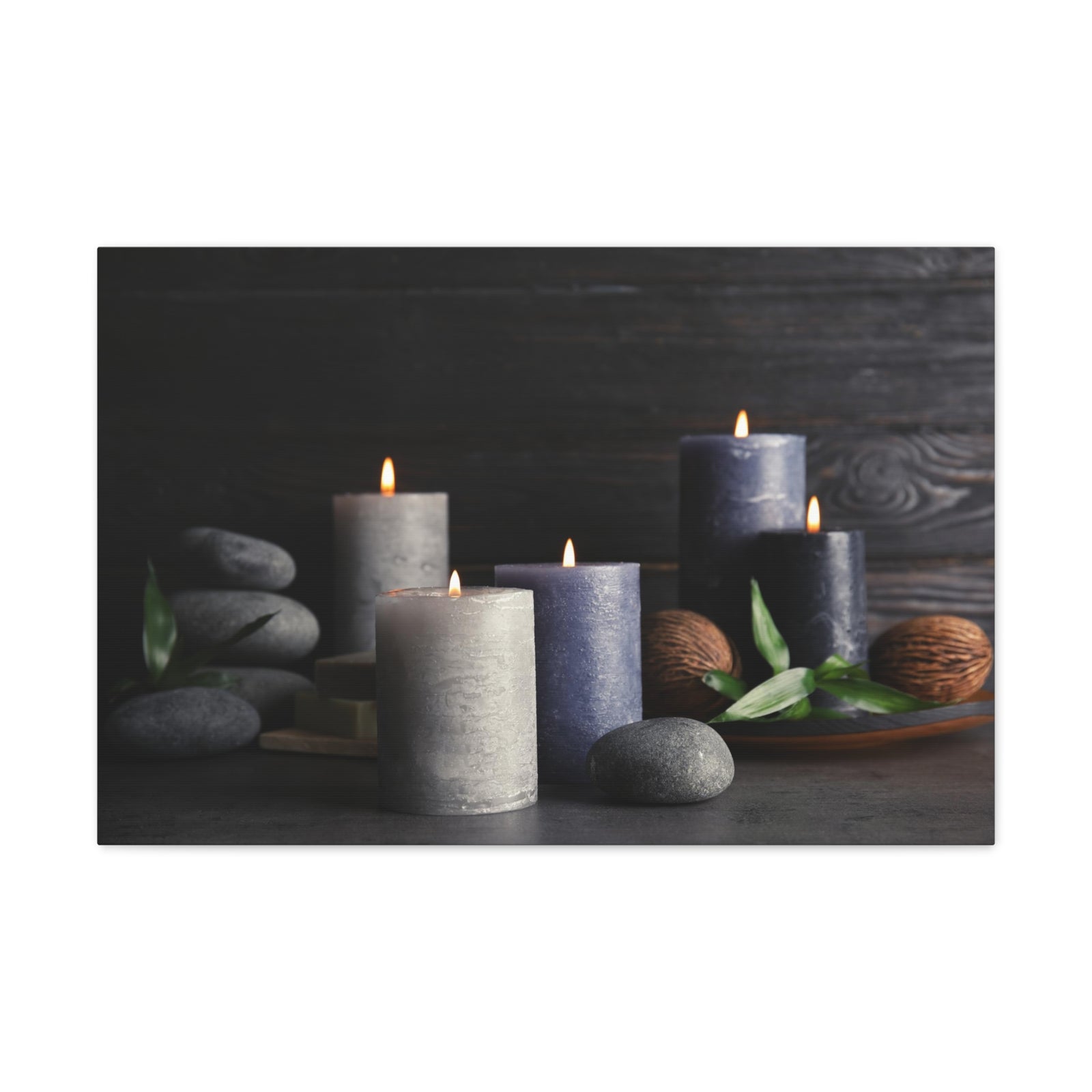 Candles on Table Forest Floral Nature Photography Canvas Wall Art for Home Decor Ready-to-Hang-Express Your Love Gifts