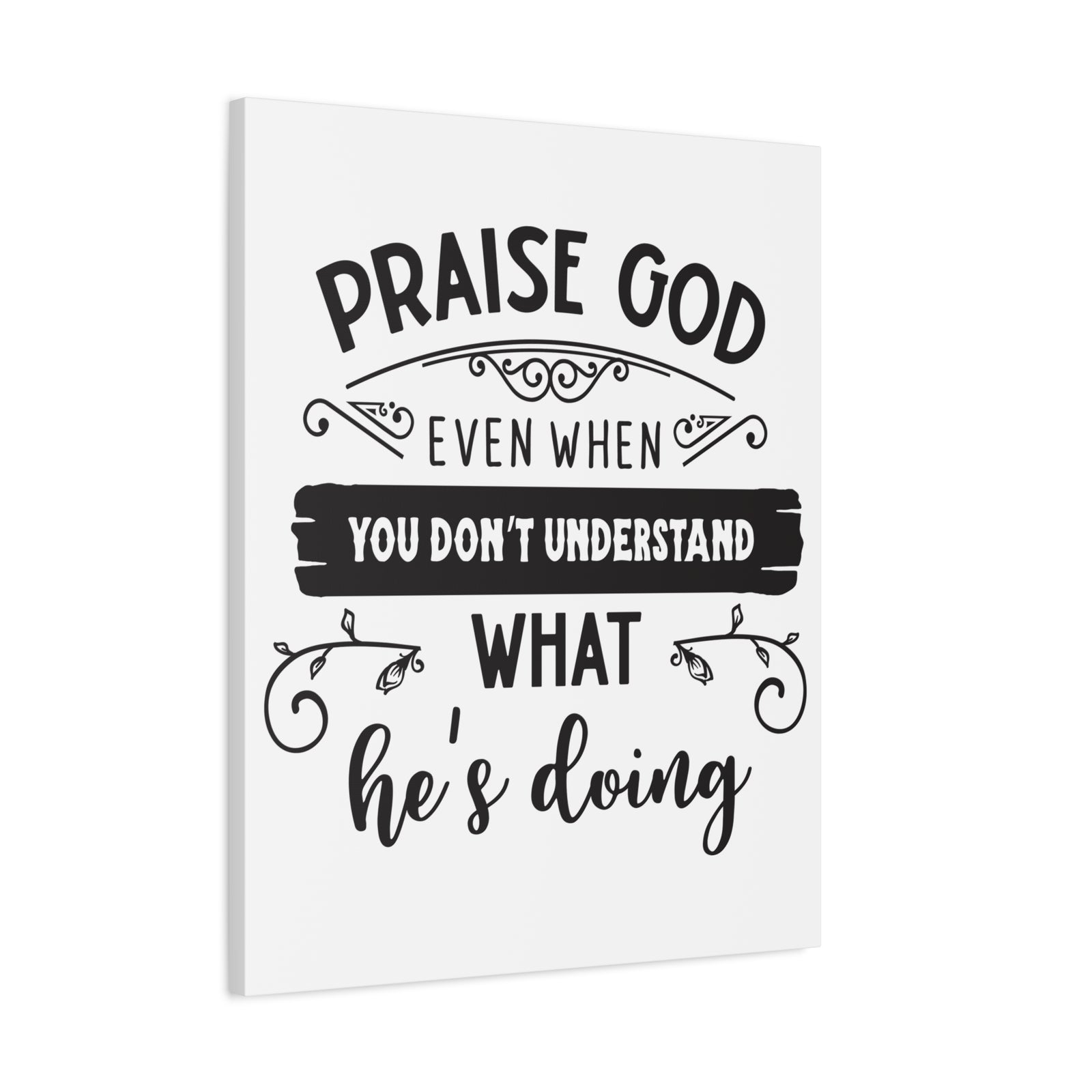 Scripture Canvas Praise God Even Psalm 103:1 Christian Wall Art Print Ready to Hang-Express Your Love Gifts