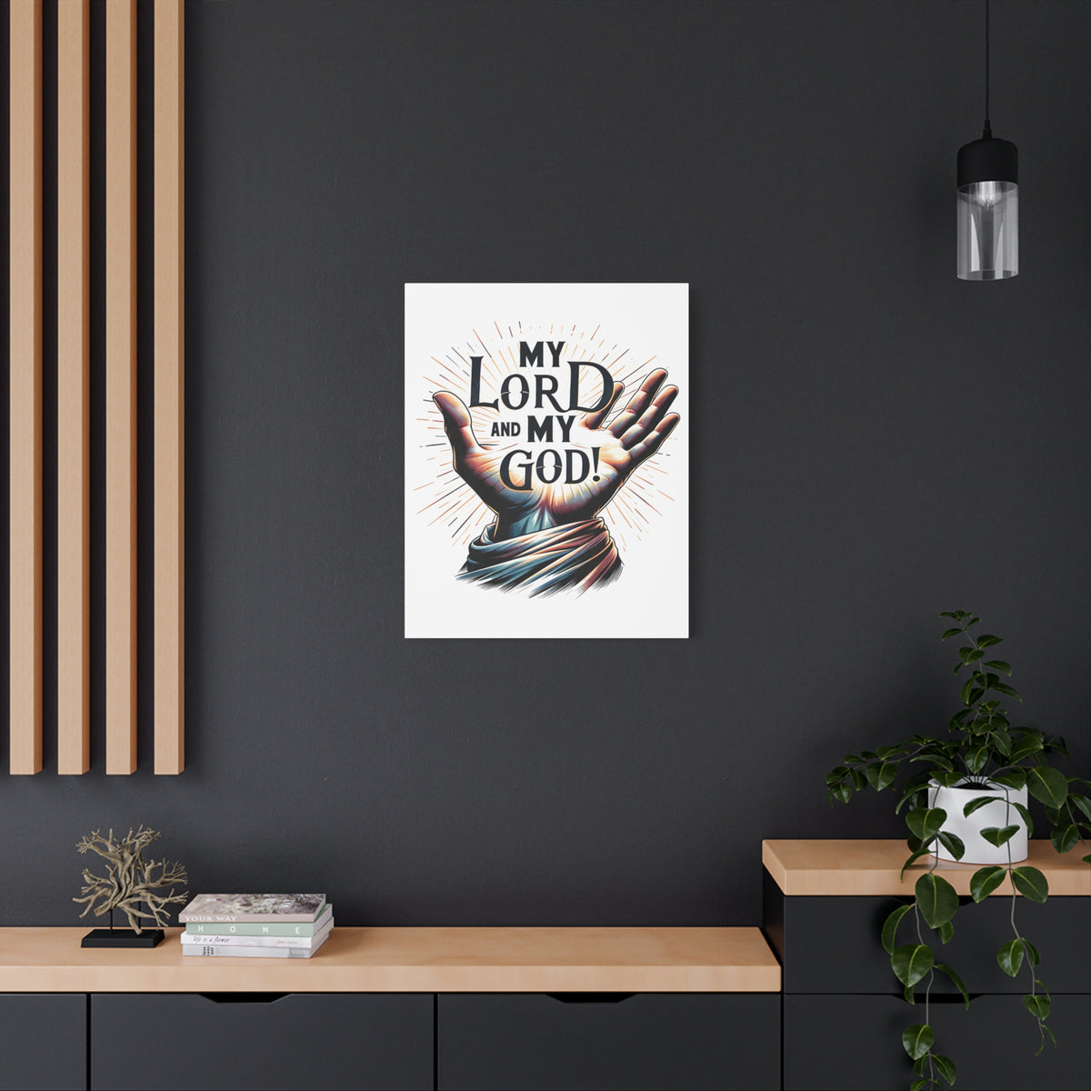 Scripture Walls John 20:28 My Lord and My God! Bible Verse Canvas Christian Wall Art Ready to Hang Unframed-Express Your Love Gifts