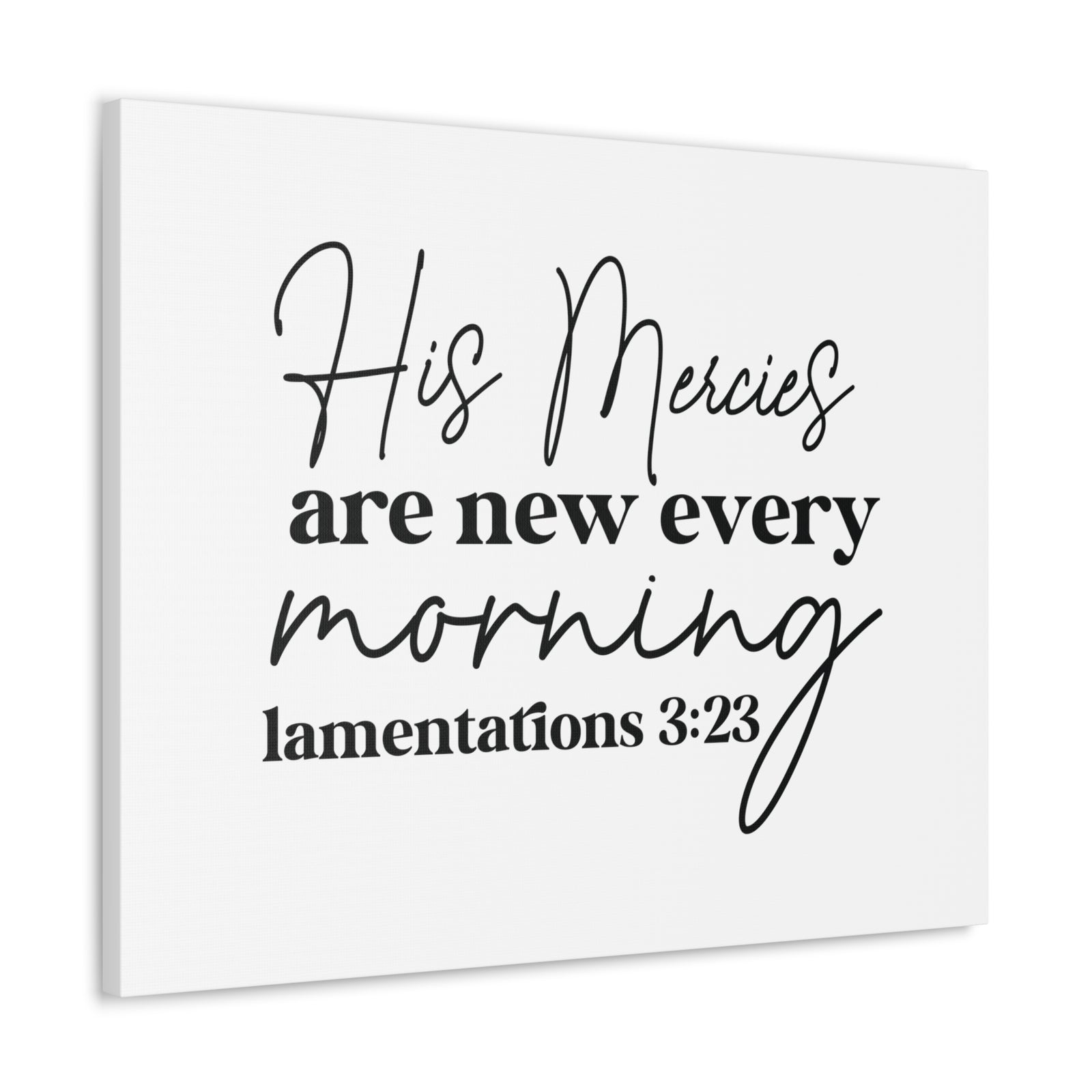 Scripture Walls Lamentations 3:23 His Mercies Bible Verse Canvas Christian Wall Art Ready to Hang Unframed-Express Your Love Gifts