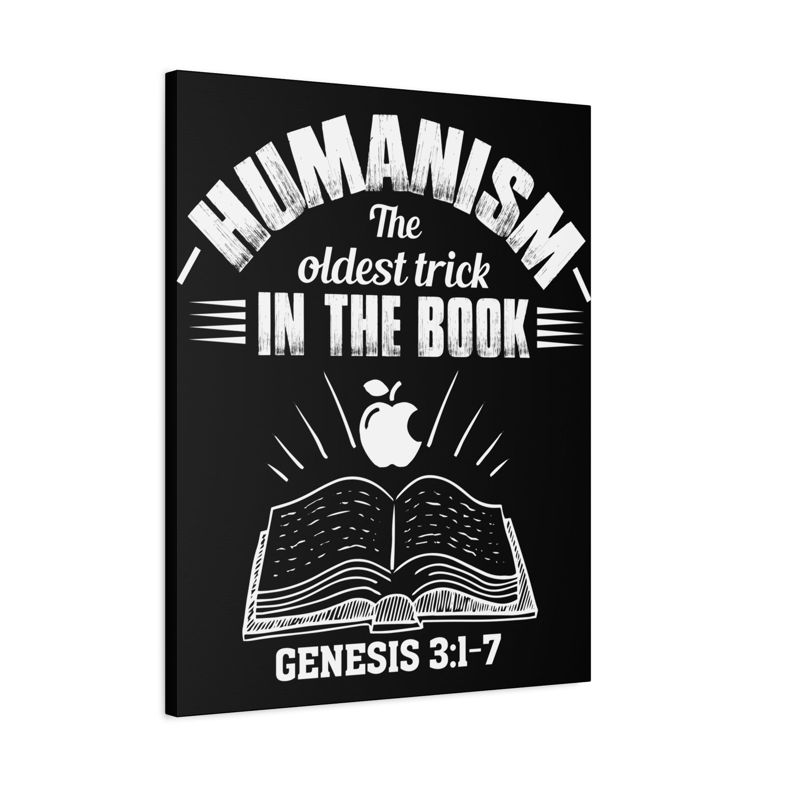 Scripture Walls Genesis 3:1-7 Humanism Bible Verse Canvas Christian Wall Art Ready to Hang Unframed-Express Your Love Gifts