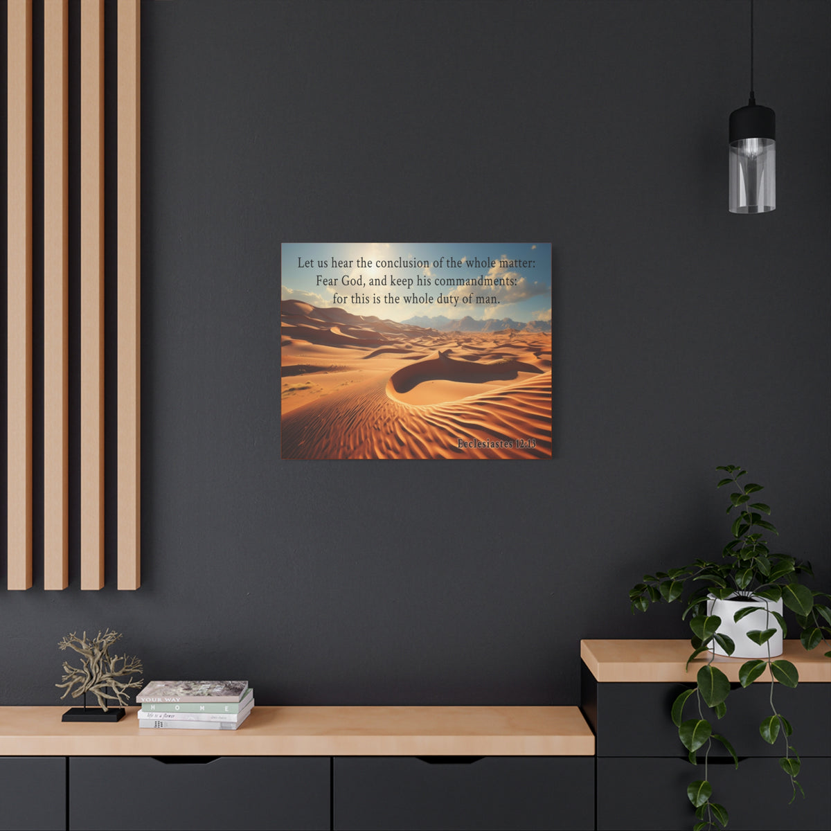Scripture Walls Ecclesiastes 12:13 Desert Bible Verse Canvas Christian Wall Art Ready to Hang Unframed-Express Your Love Gifts