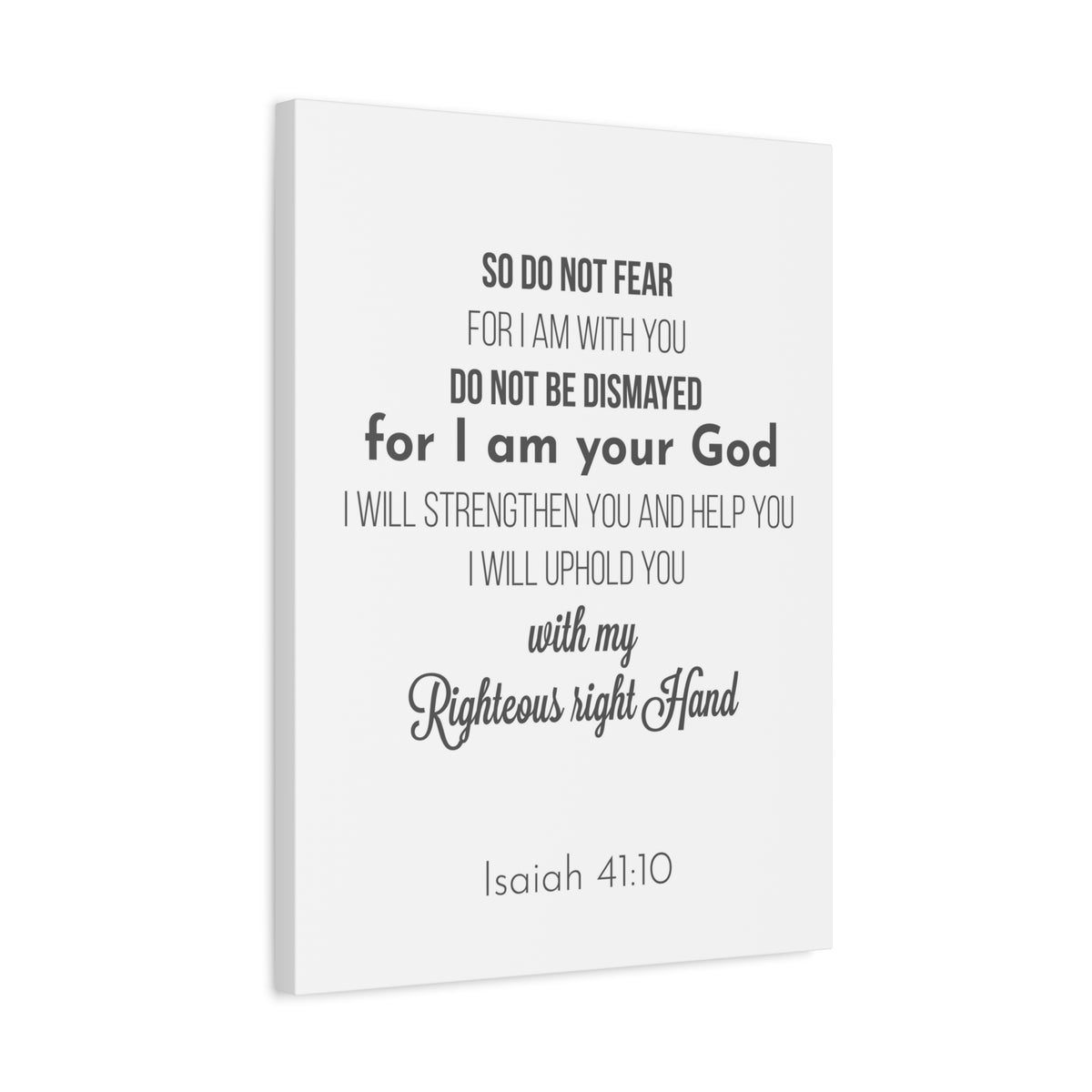 Scripture Canvas Uphold You Isaiah 41:10 Christian Wall Art Bible Verse Print Ready to Hang-Express Your Love Gifts