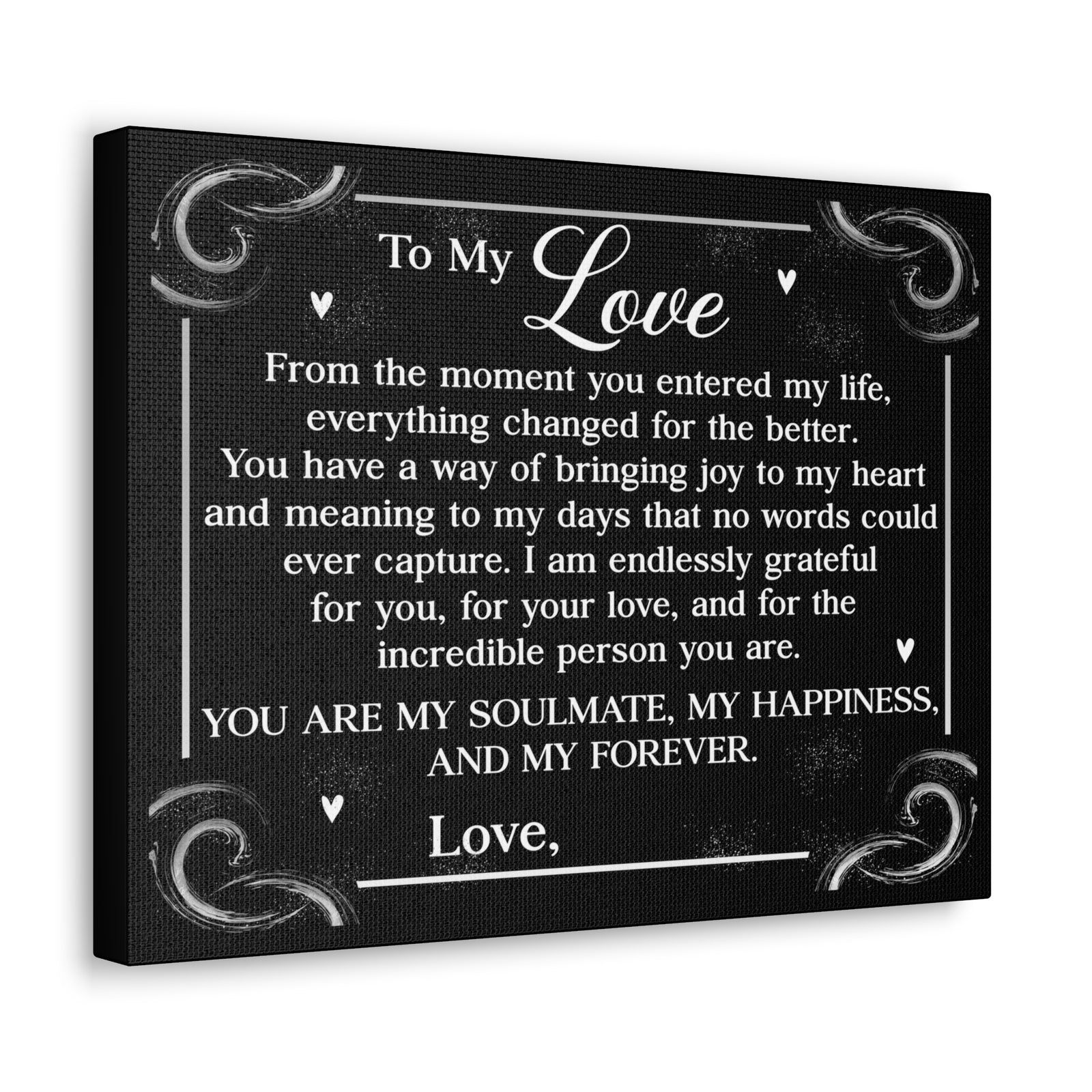 Personalized You Are My Soulmate Romantic Inspirational Print Ready to Hang Artwork Unframed-Express Your Love Gifts