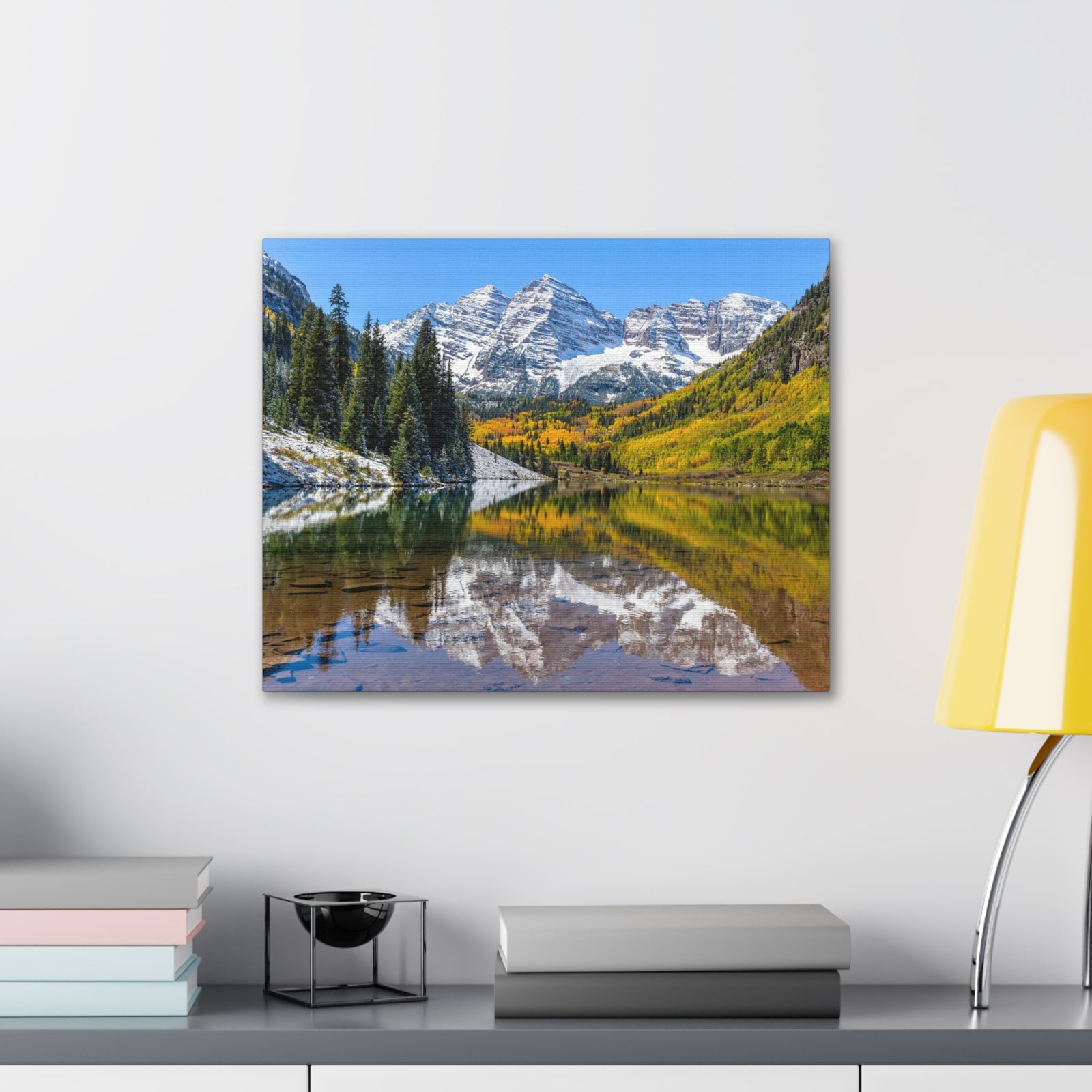 Forest Lake Mountains Nature Wilderness Photography Canvas Wall Art for Home Decor Ready-to-Hang-Express Your Love Gifts
