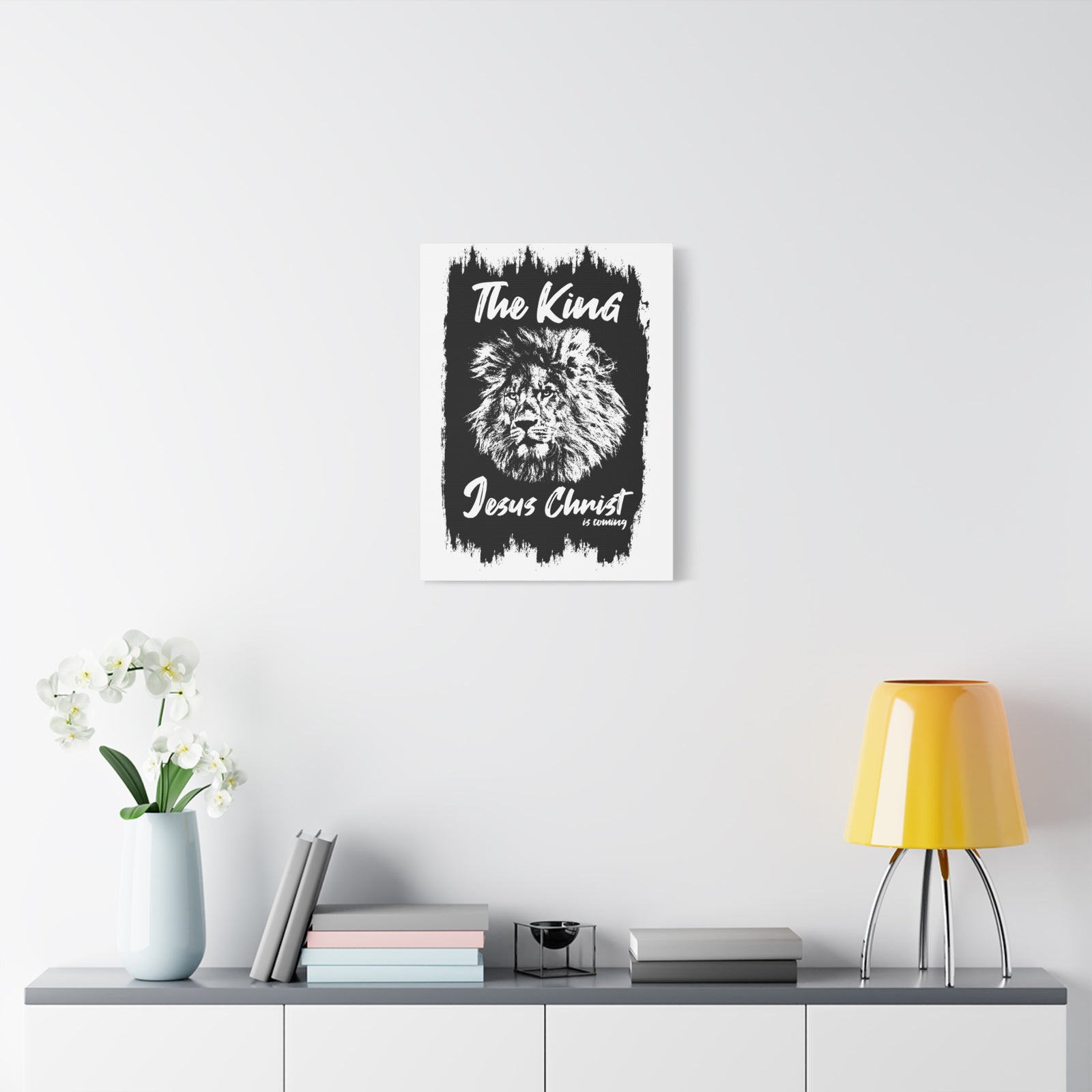 Scripture Walls King Jesus is Coming Bible Verse Canvas Christian Wall Art Ready to Hang Unframed-Express Your Love Gifts