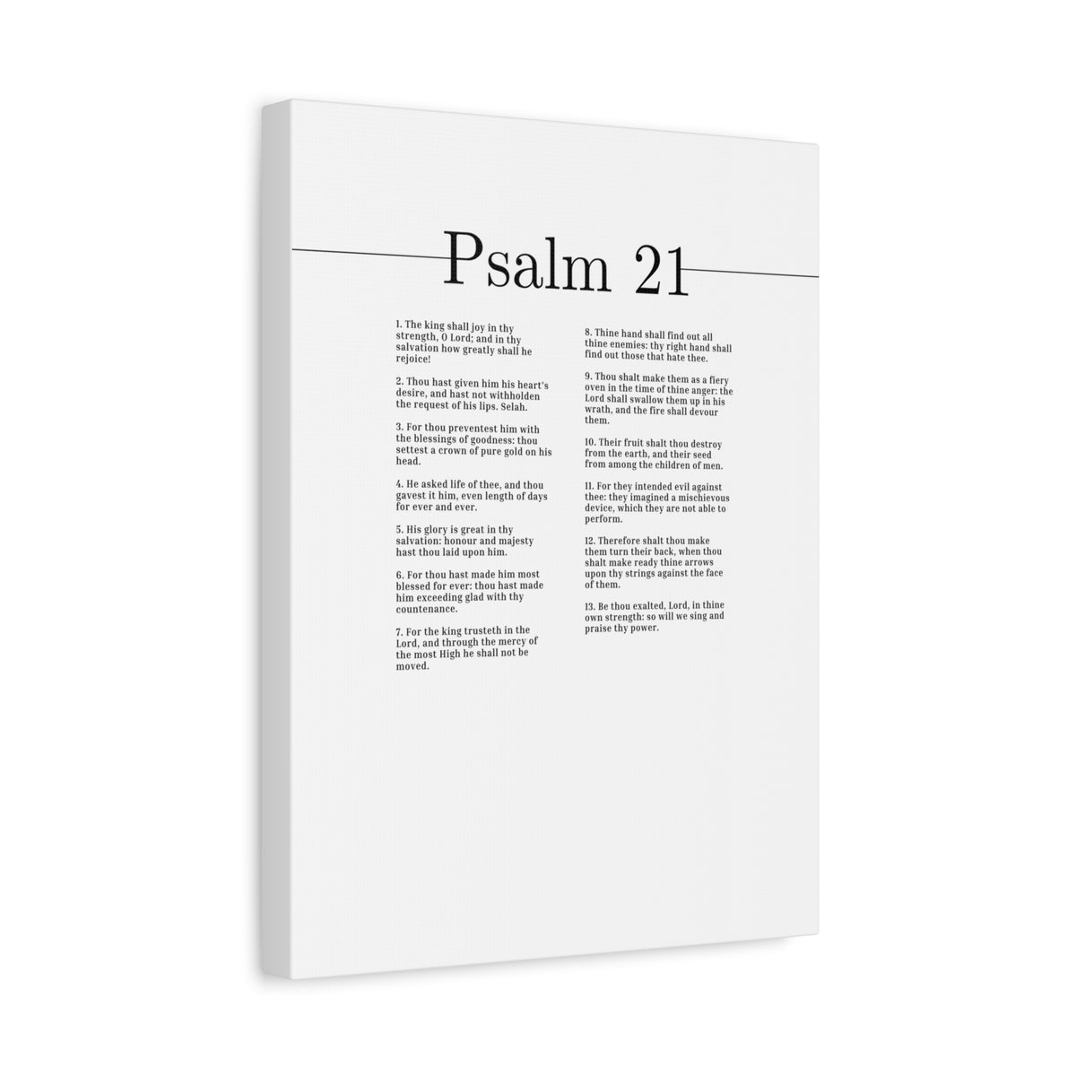 Scripture Canvas We Sing And Praise Thy Power Psalm 21 Christian Wall Art Bible Verse Print Ready to Hang-Express Your Love Gifts