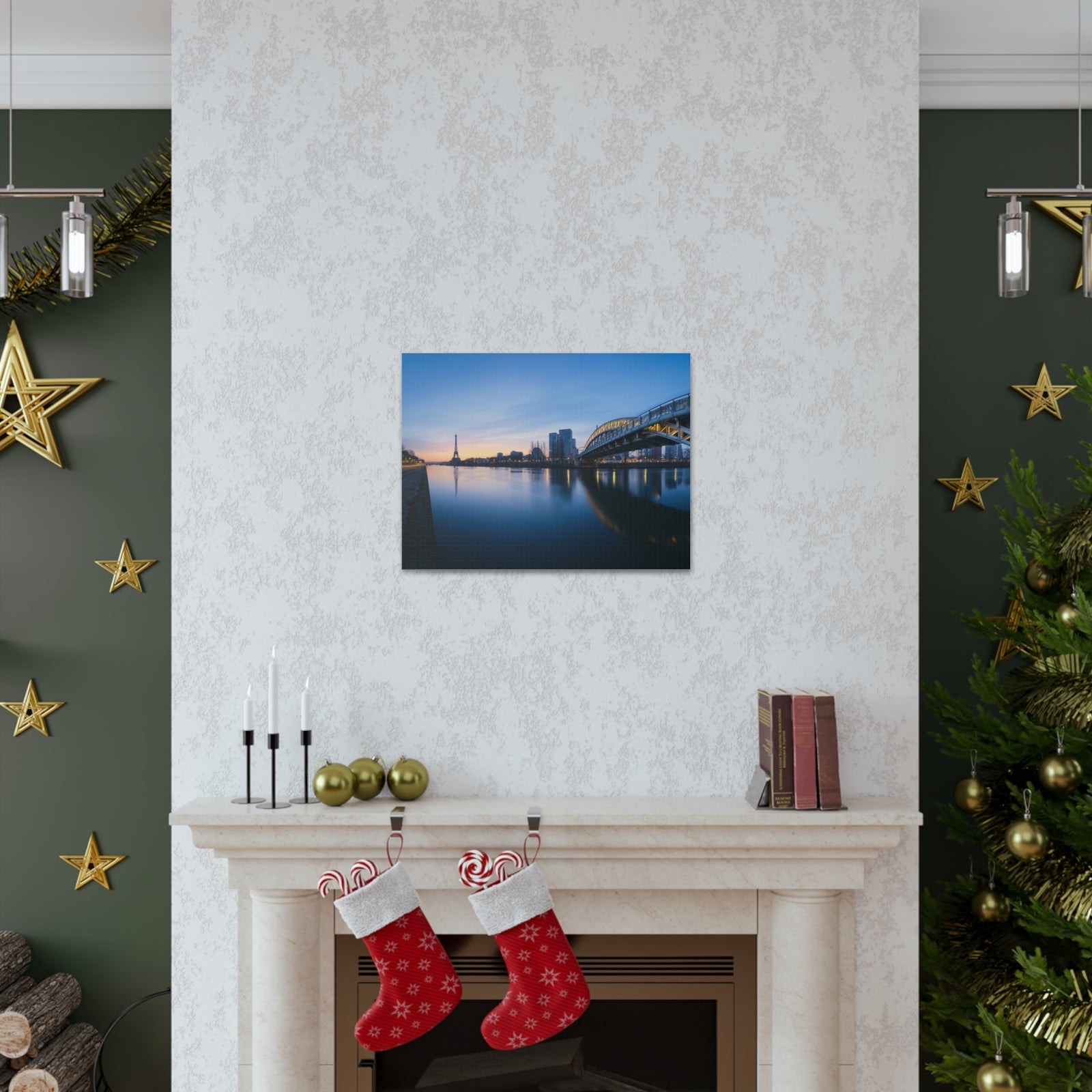 Paris Night Skyline Canvas Artwork High-Quality Breathtaking Stunning Cityscape for Home Decor Ready to Hang-Express Your Love Gifts