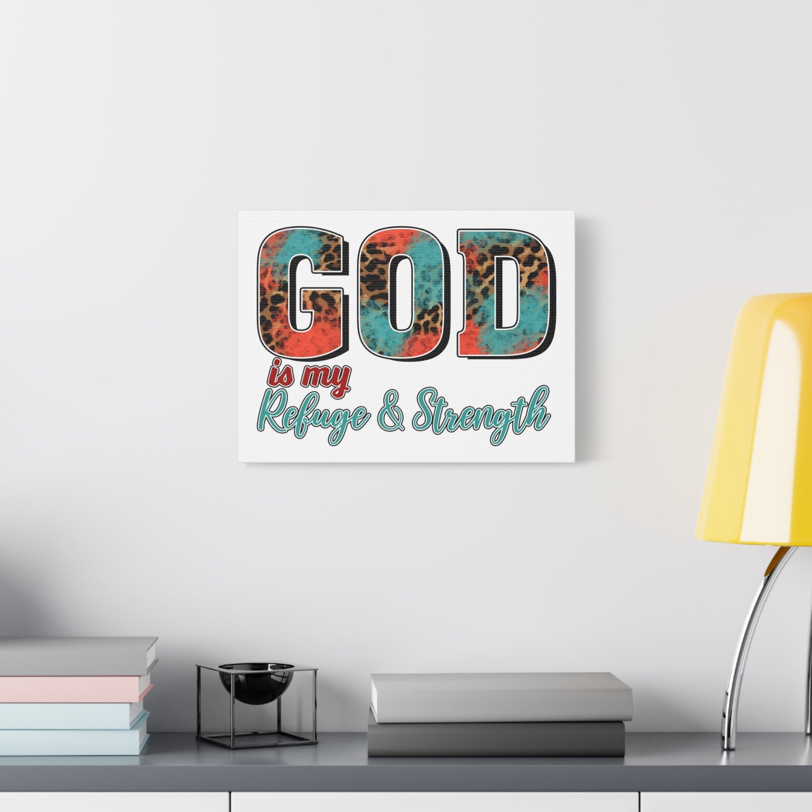 Scripture Walls My Refuge My Strength Bible Verse Canvas Christian Wall Art Ready to Hang Unframed-Express Your Love Gifts