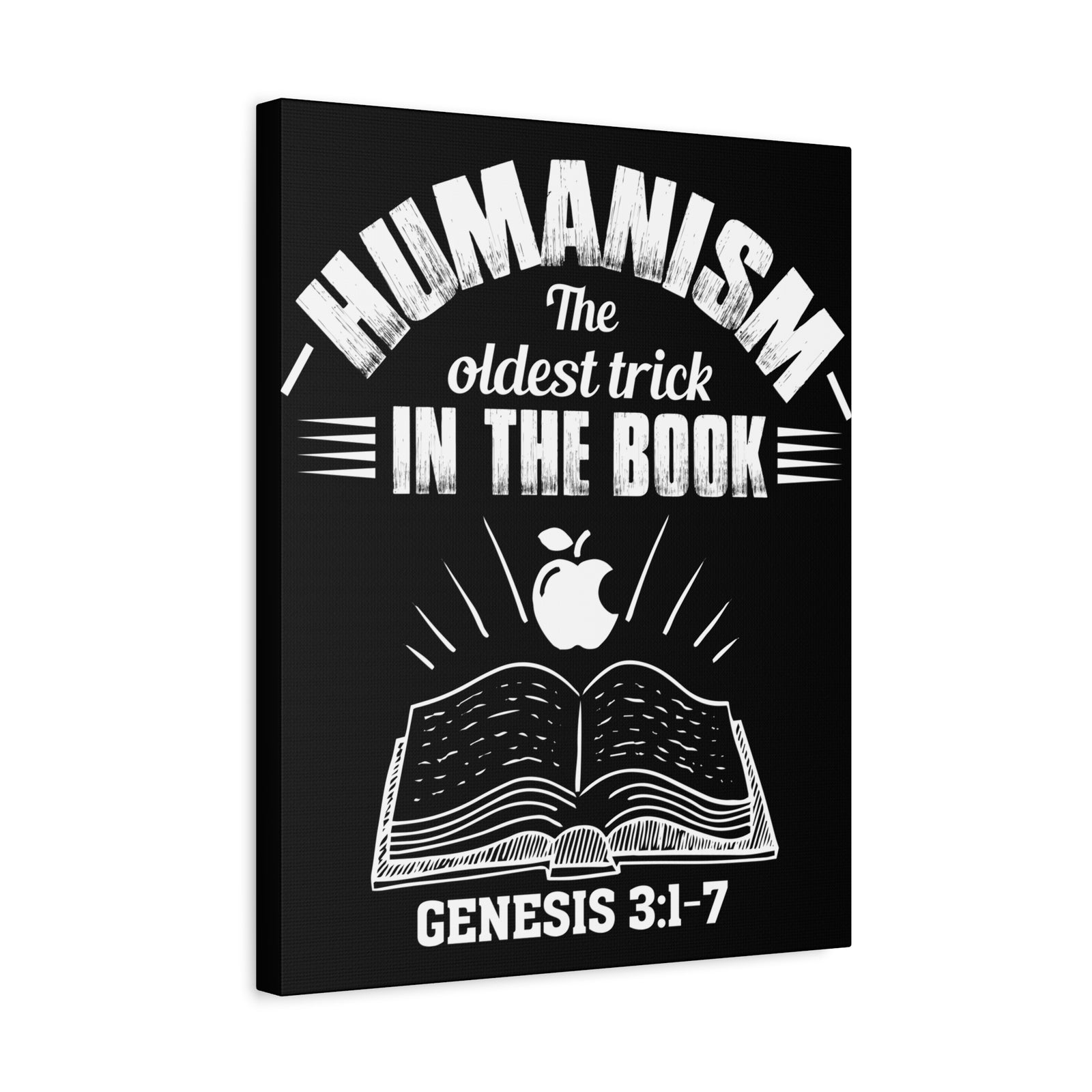Scripture Walls Genesis 3:1-7 Humanism Bible Verse Canvas Christian Wall Art Ready to Hang Unframed-Express Your Love Gifts
