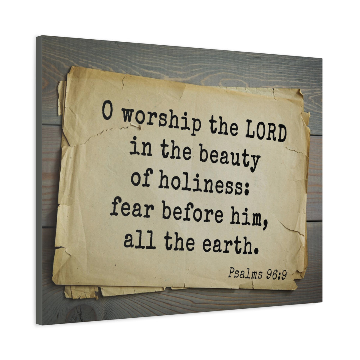 Scripture Walls Worship The Lord Psalms 96:9 Bible Verse Canvas Christian Wall Art Bible Verse Print Ready To Hang-Express Your Love Gifts