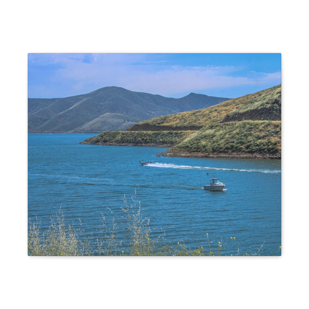 Mountain Valley Lake Nature Wilderness Photography Canvas Wall Art for Home Decor Ready-to-Hang-Express Your Love Gifts