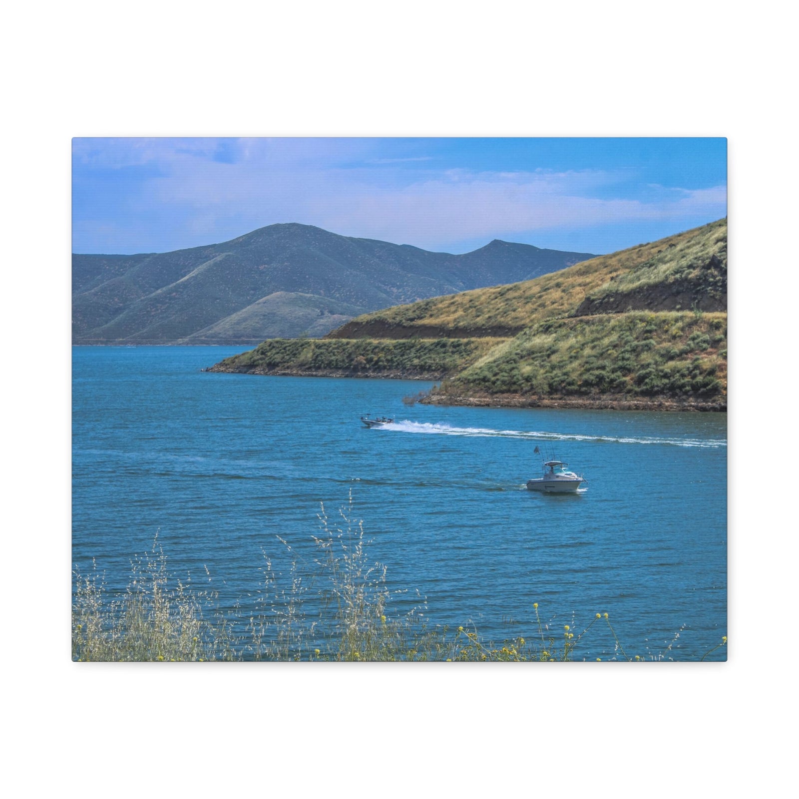 Mountain Valley Lake Nature Wilderness Photography Canvas Wall Art for Home Decor Ready-to-Hang-Express Your Love Gifts