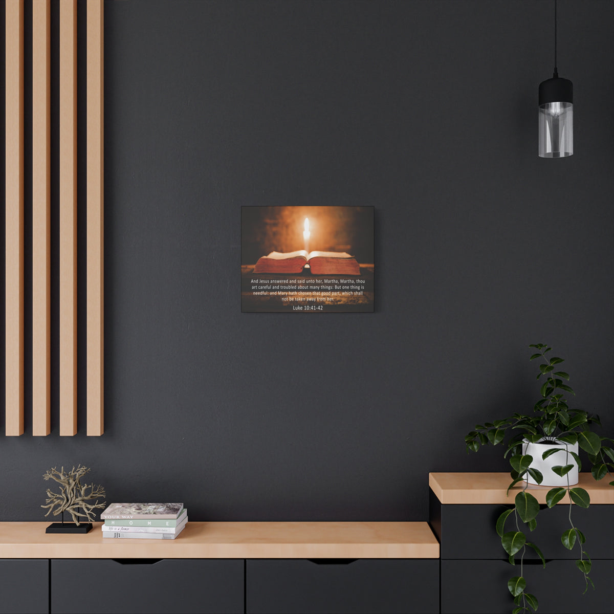Scripture Walls Luke 10:41-42 Christian Wall Art Print Ready to Hang Unframed-Express Your Love Gifts