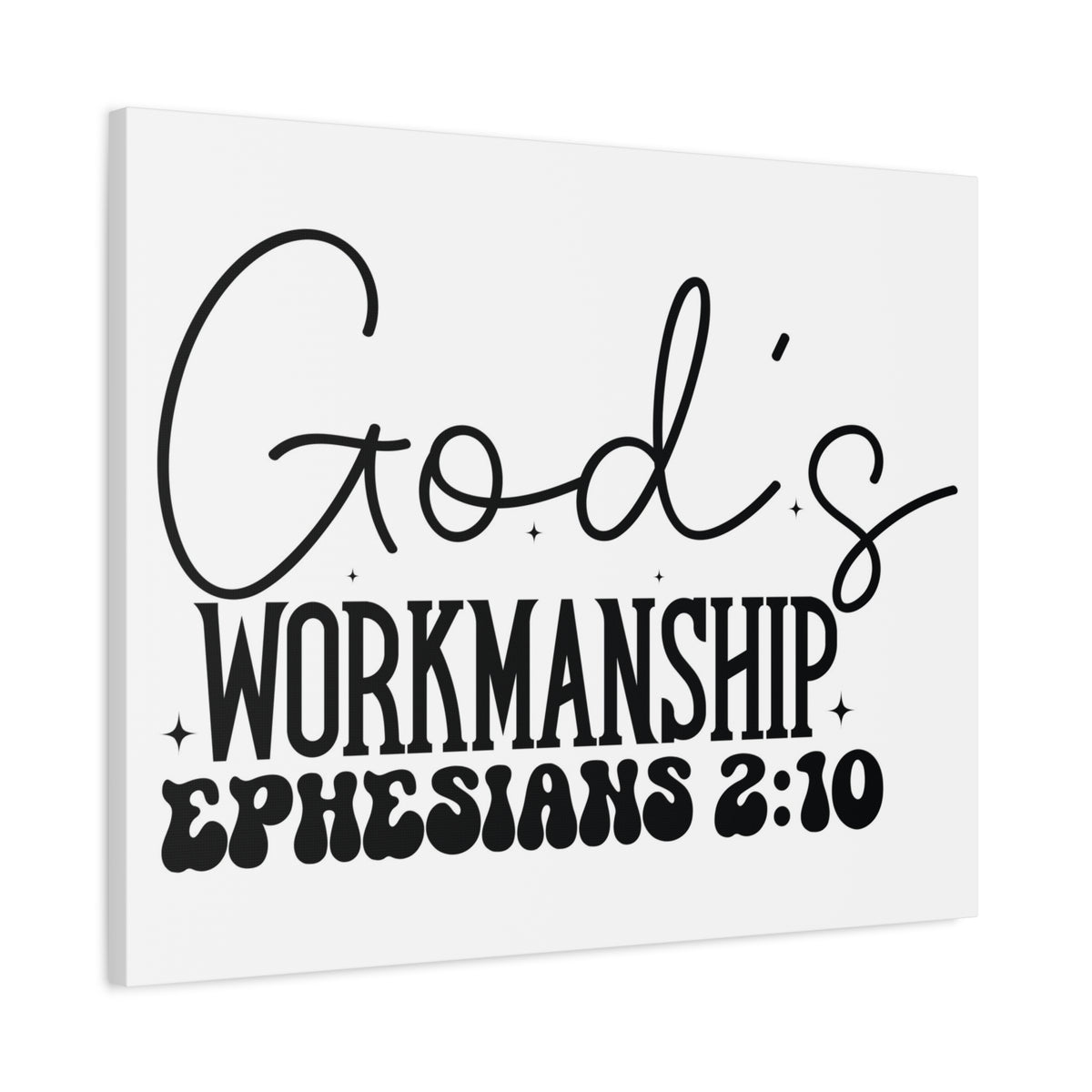 Scripture Walls Ephesians 2:10 I am God's Workmanship Bible Verse Canvas Christian Wall Art Ready to Hang Unframed-Express Your Love Gifts