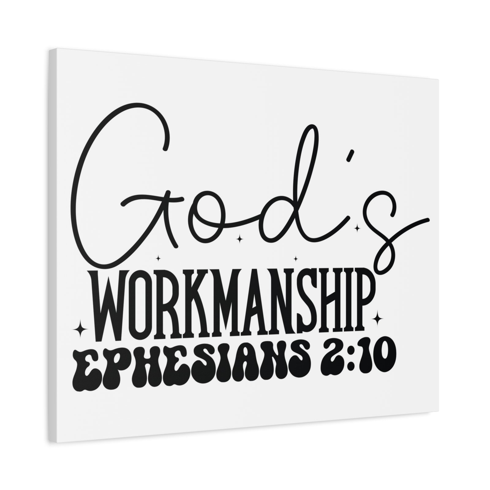 Scripture Walls Ephesians 2:10 I am God's Workmanship Bible Verse Canvas Christian Wall Art Ready to Hang Unframed-Express Your Love Gifts