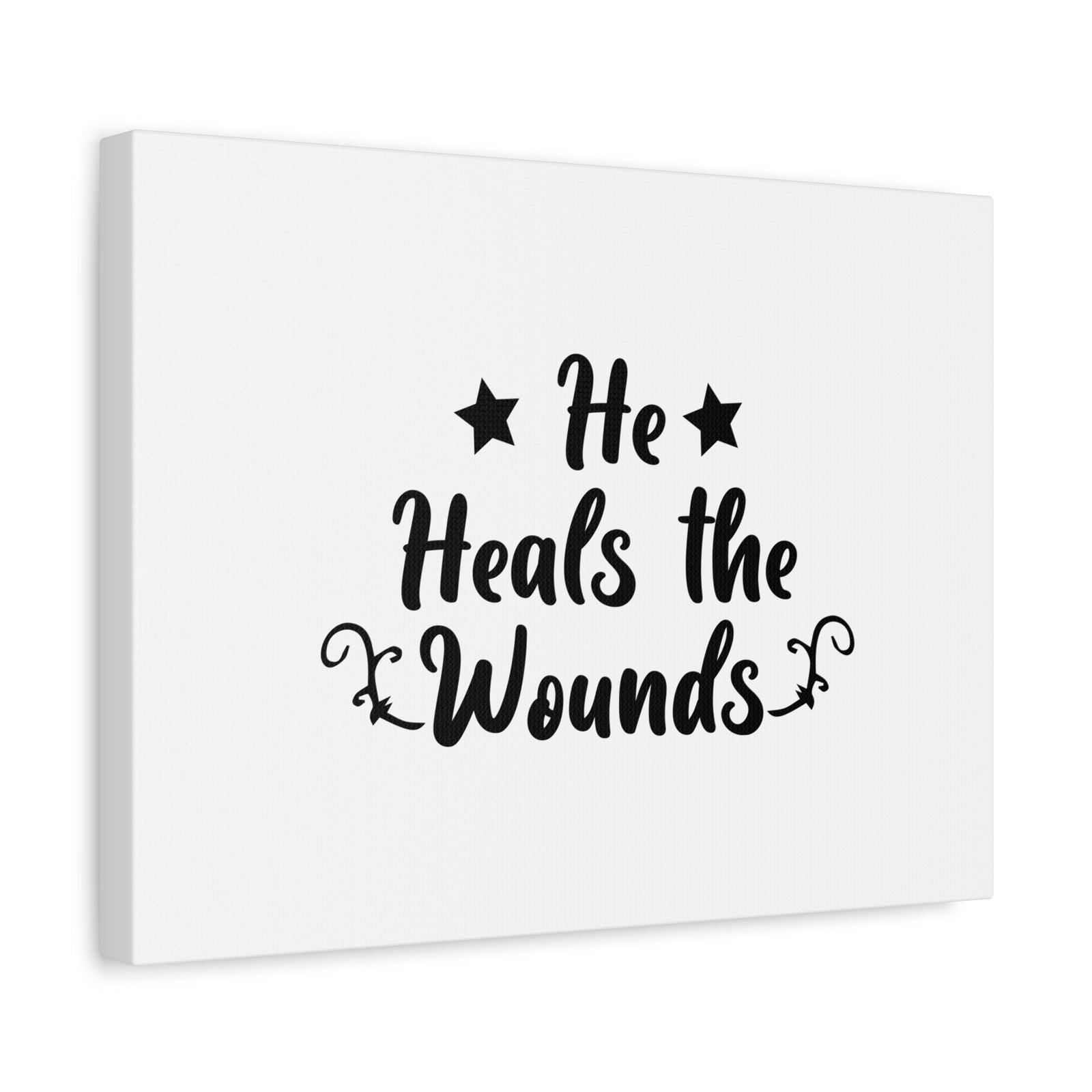 Scripture Canvas He Heals The Wounds Psalm 147:3 Christian Wall Art Bible Verse Print Ready to Hang-Express Your Love Gifts