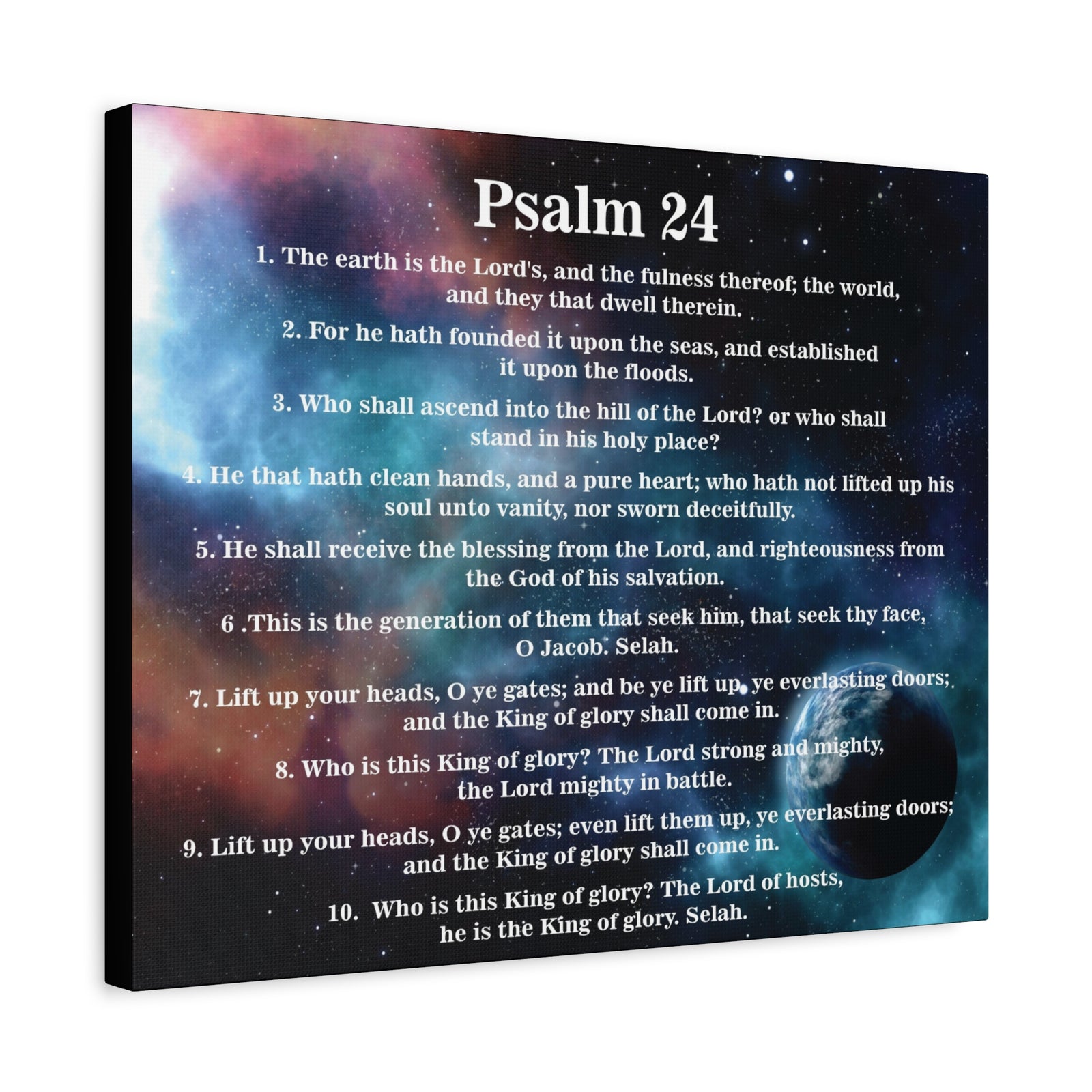 Scripture Canvas Christ is King Psalm 24 Christian Wall Art Bible Verse Print Ready to Hang-Express Your Love Gifts