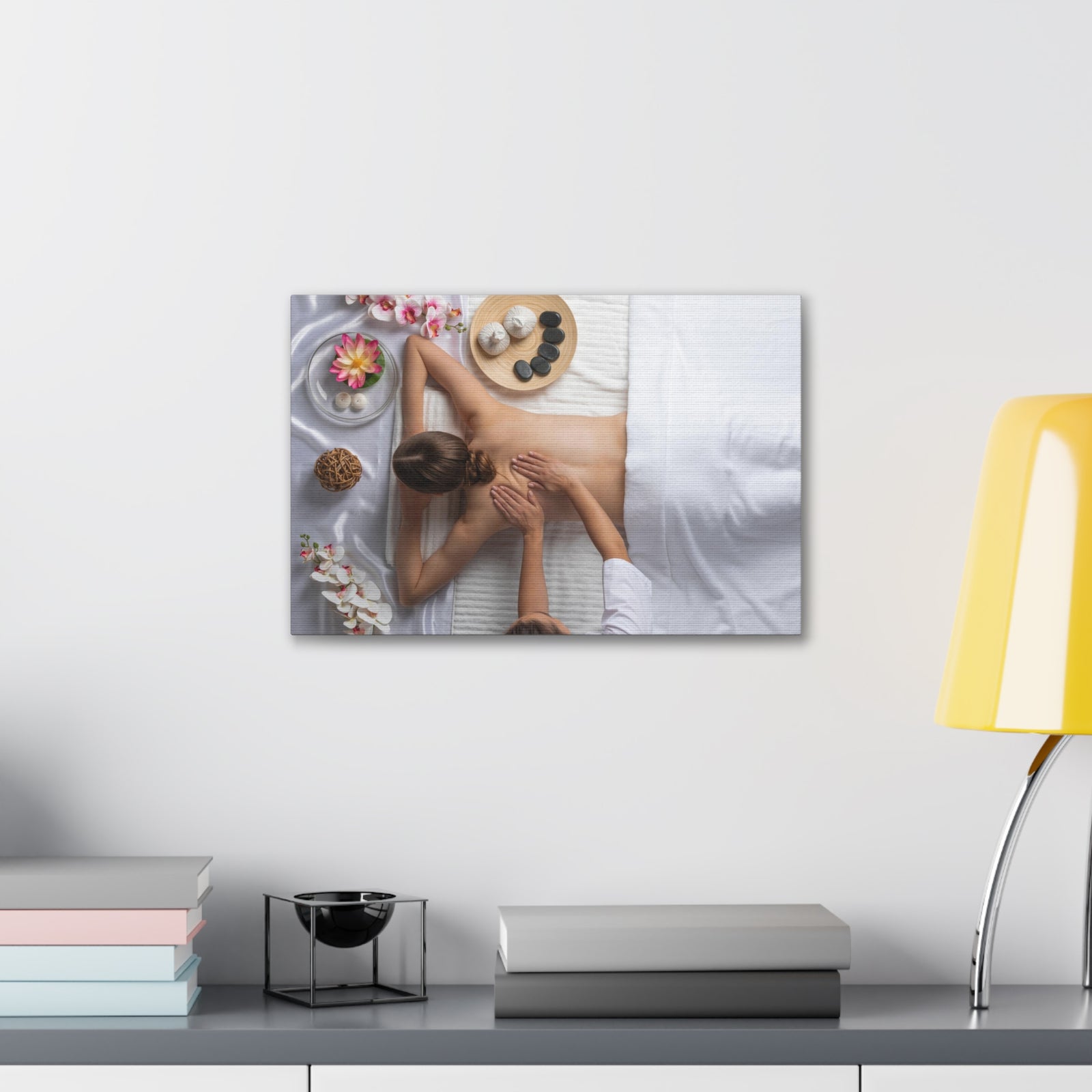 Woman Spa Massage Forest Floral Nature Photography Canvas Wall Art for Home Decor Ready-to-Hang-Express Your Love Gifts
