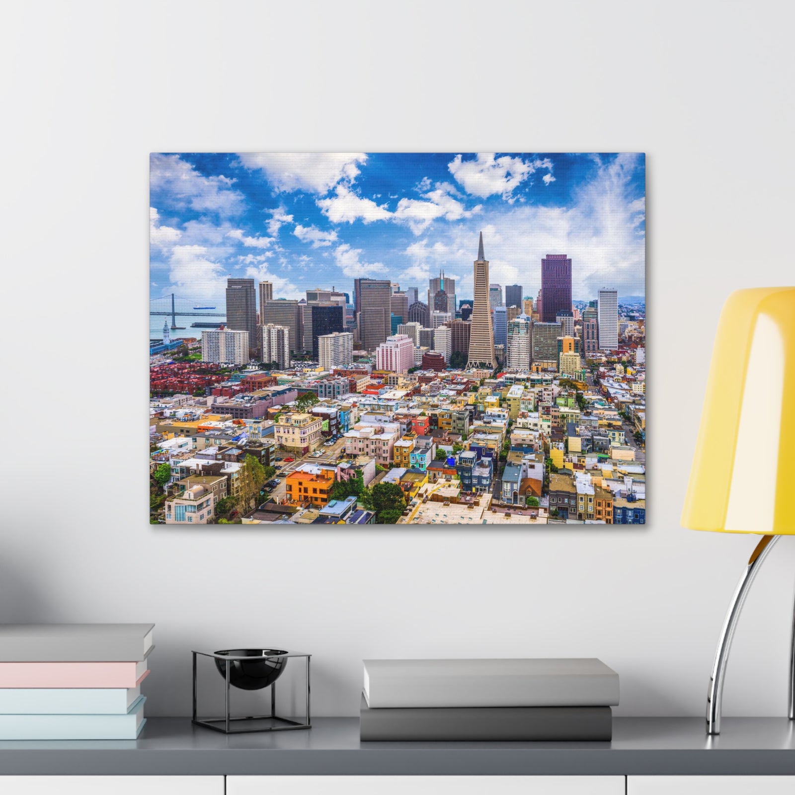 San Francisco Daytime Skyline Canvas Artwork High-Quality Breathtaking Stunning Cityscape for Home Decor Ready to Hang-Express Your Love Gifts
