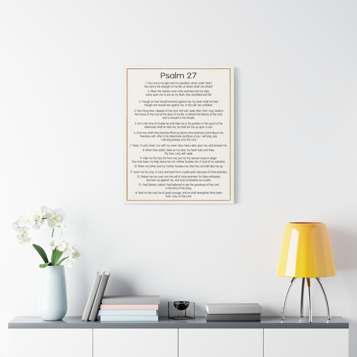 Scripture Walls Fearless Trust in God Psalm 27:1 Christian Wall Art Bible Verse Print Ready to Hang-Express Your Love Gifts