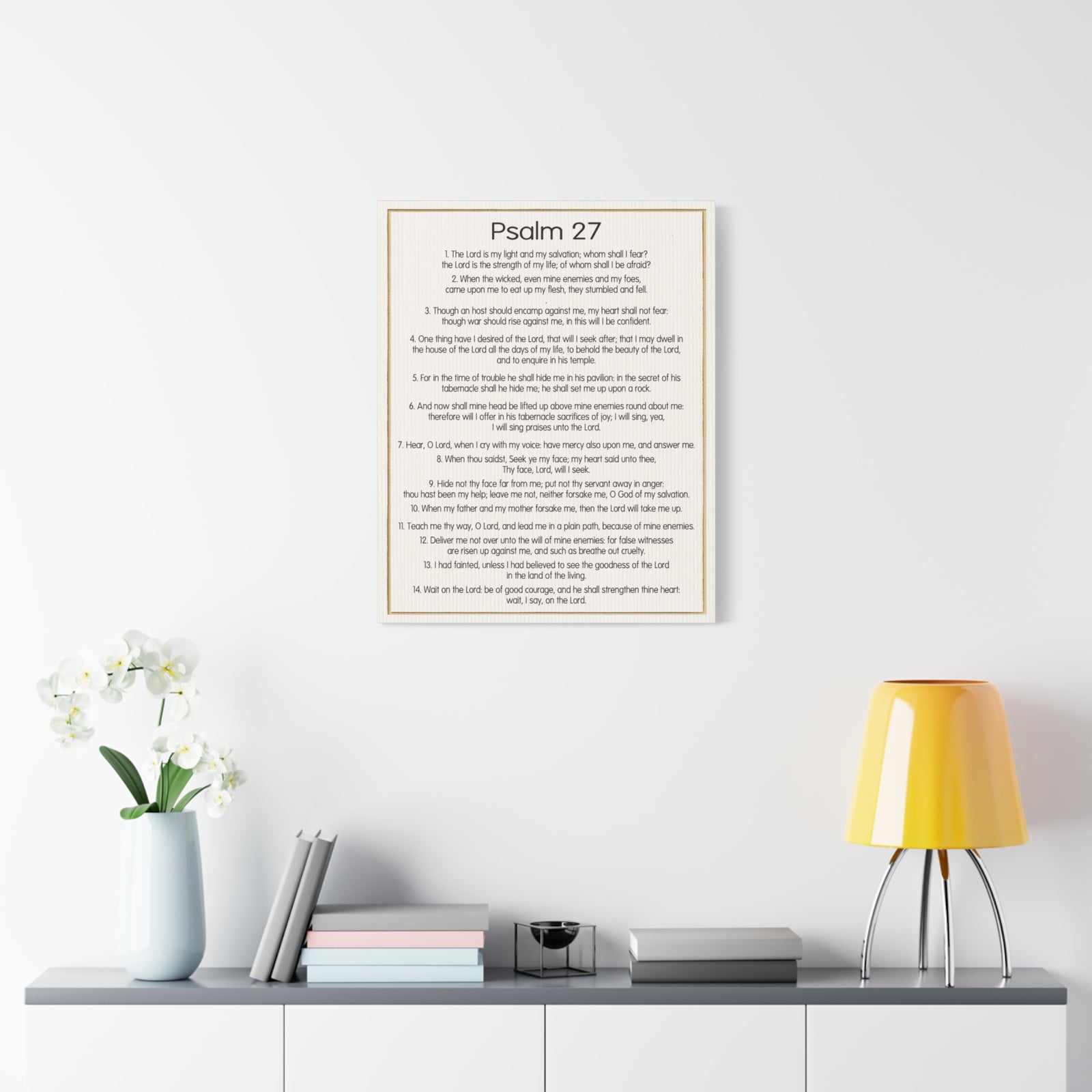 Scripture Walls Fearless Trust in God Psalm 27:1 Christian Wall Art Bible Verse Print Ready to Hang-Express Your Love Gifts