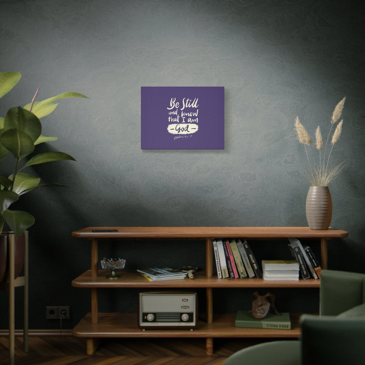 Scripture Walls I Am God Psalm 46:10 Bible Verse Canvas Christian Wall Art Ready to Hang-Express Your Love Gifts