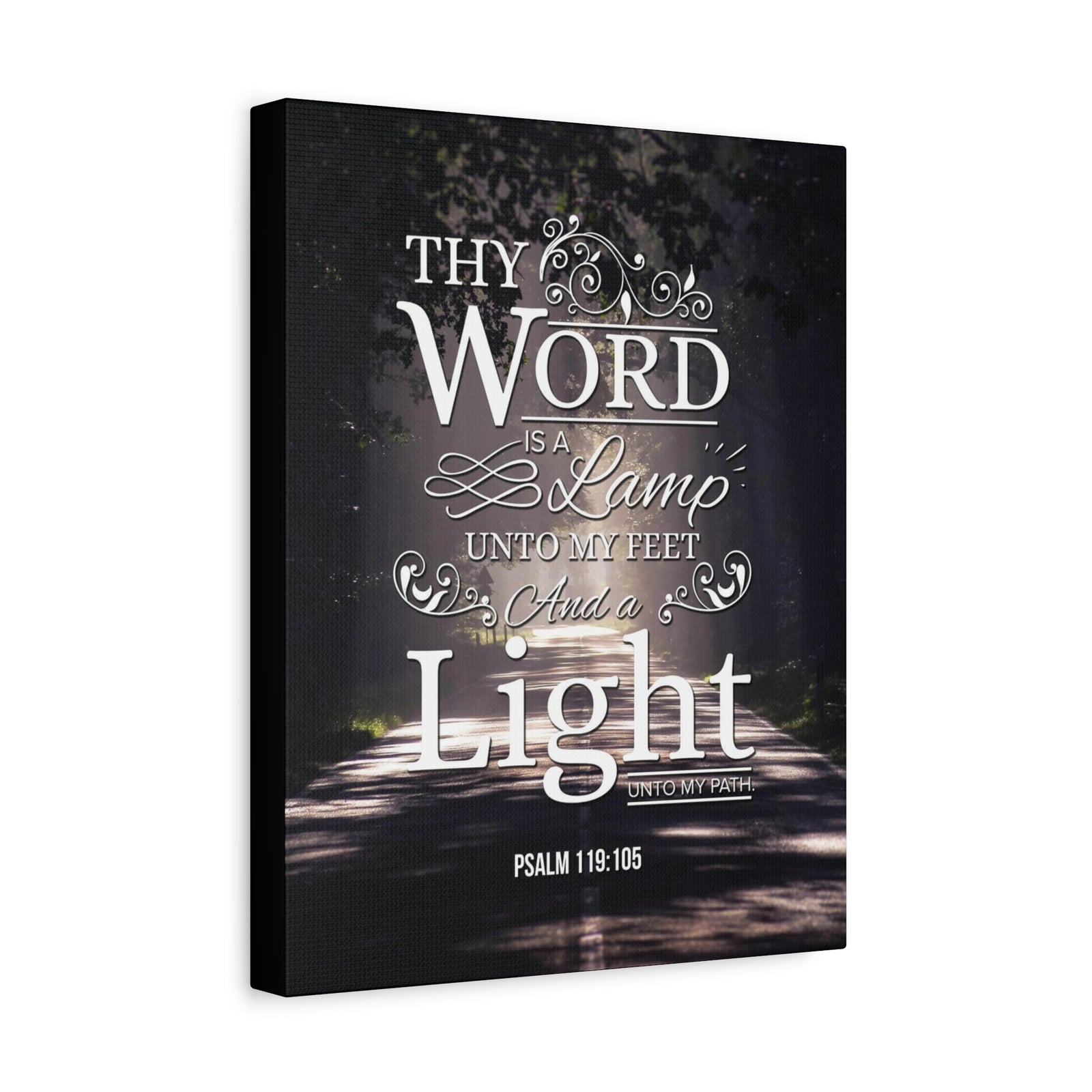 Bible Verse Canvas Thy Word is a Lamp Unto my Feet Psalm 119:105 Bible Verse Wall Art Scripture Art Faith Artwork Christian Home Decor-Express Your Love Gifts