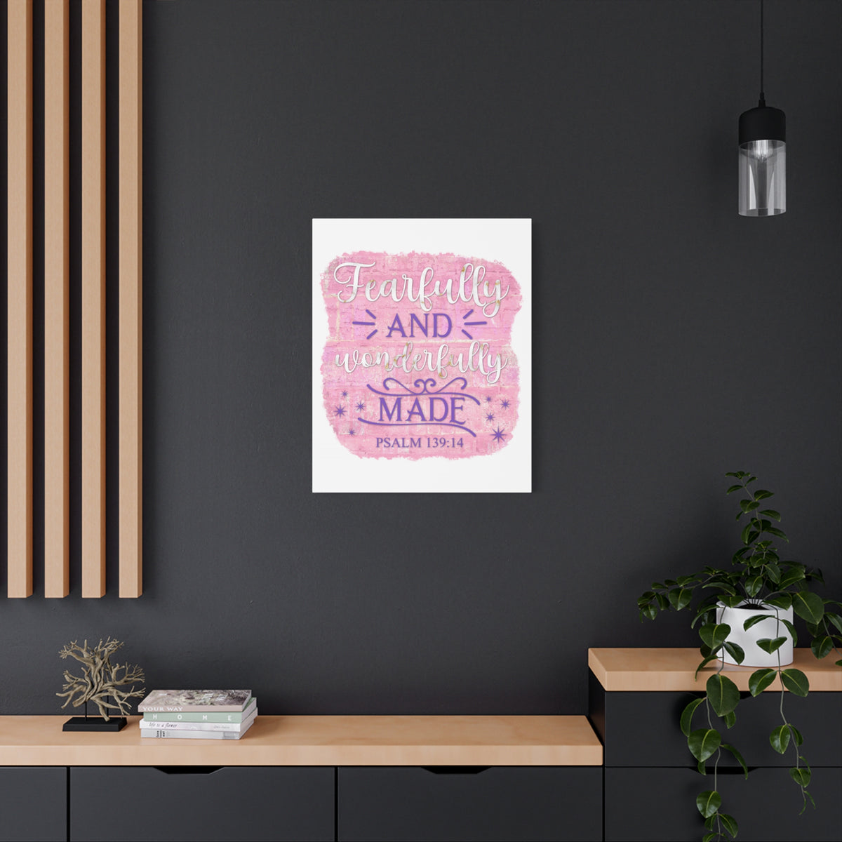 Scripture Walls Psalm 139:14 Fearfully and Wonderfully Made Bible Verse Canvas Christian Wall Art Ready to Hang Unframed-Express Your Love Gifts