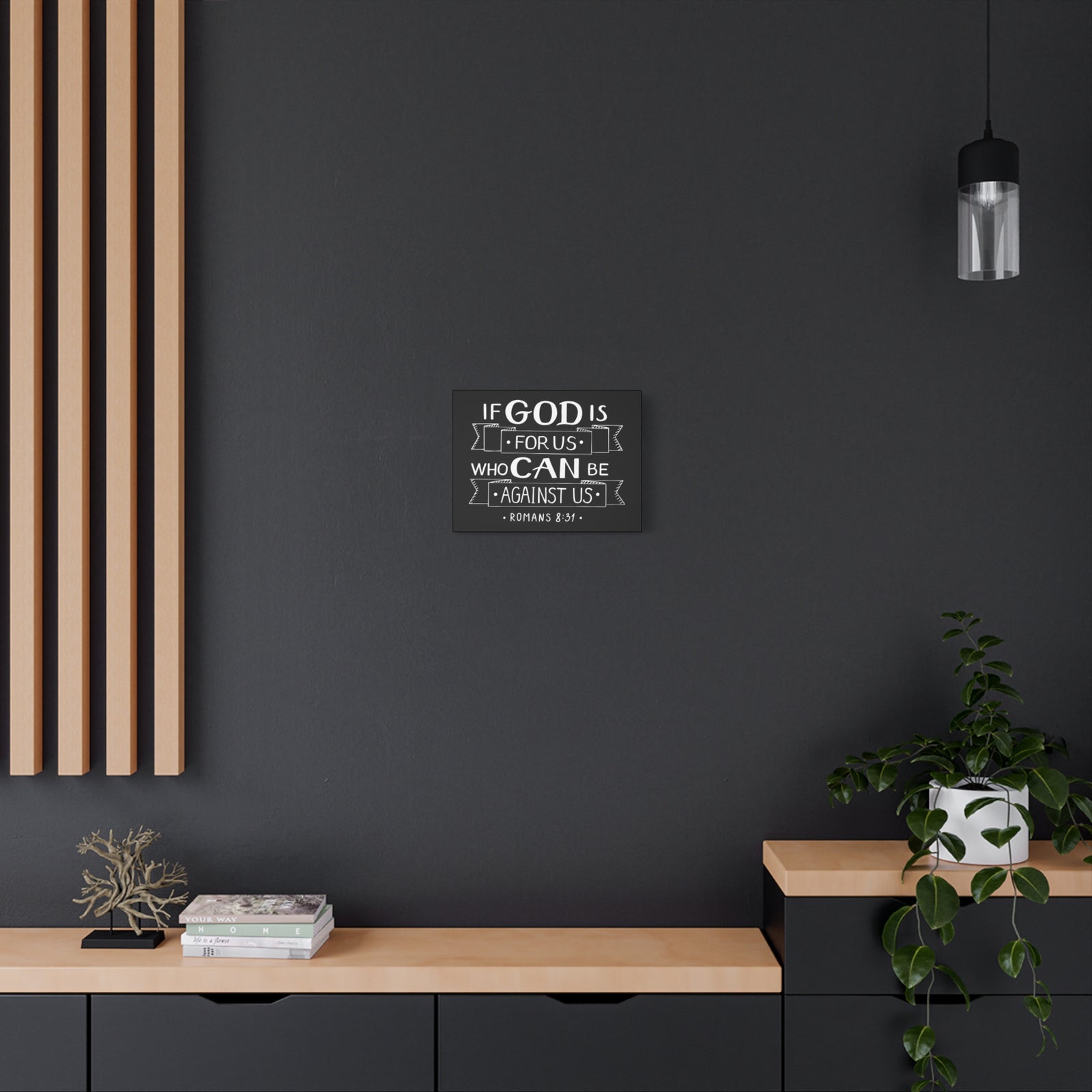 Scripture Canvas God For Us Matthew 6:33 Christian Wall Art Bible Verse Print Ready to Hang-Express Your Love Gifts