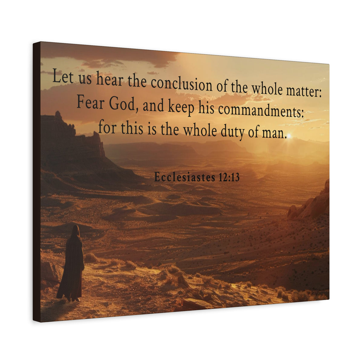 Scripture Walls Ecclesiastes 12:13 Bible Verse Canvas Christian Wall Art Ready to Hang Unframed-Express Your Love Gifts
