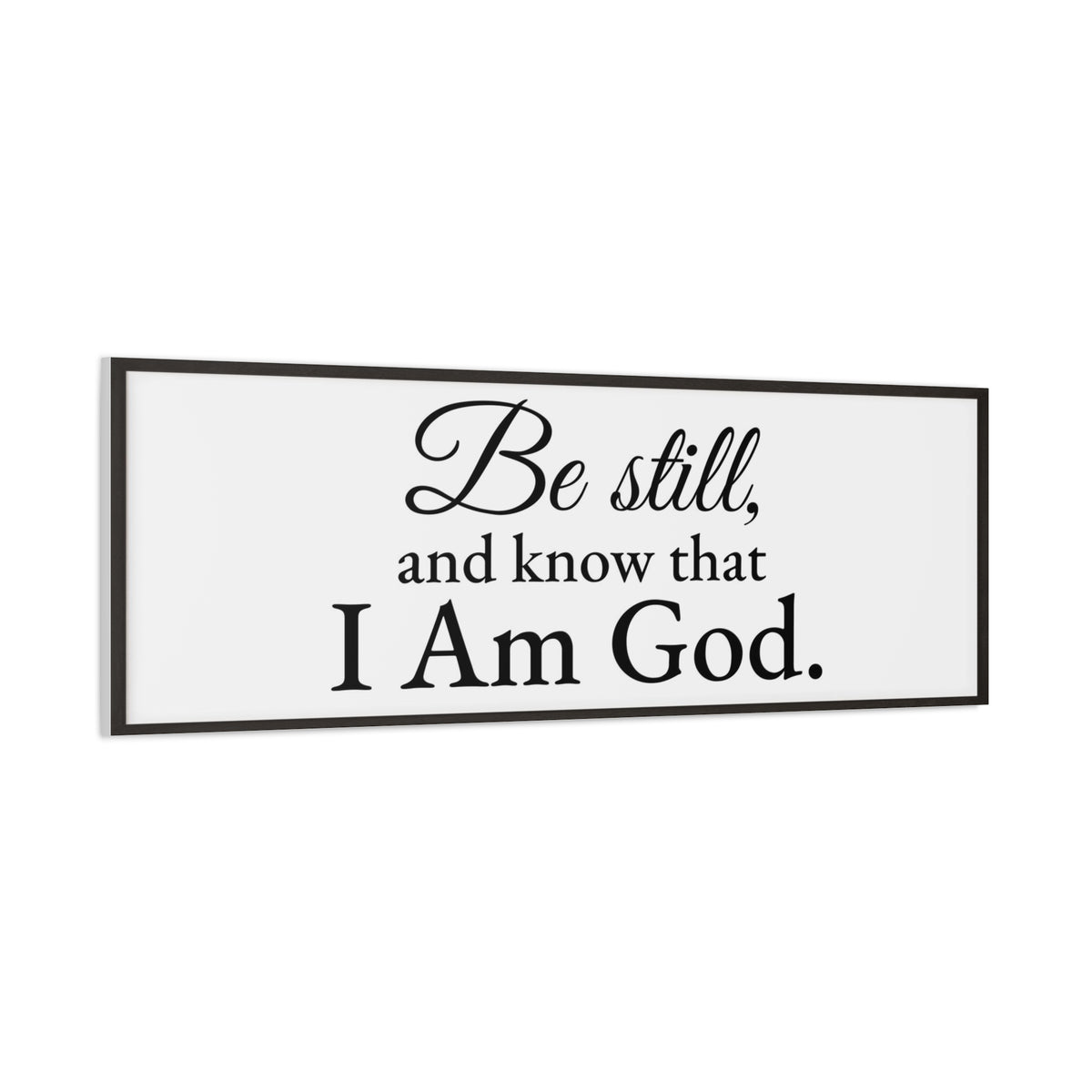 Scripture Walls Be Still Psalm 46:10 White Bible Verse Canvas Christian Wall Art Ready to Hang Unframed-Express Your Love Gifts