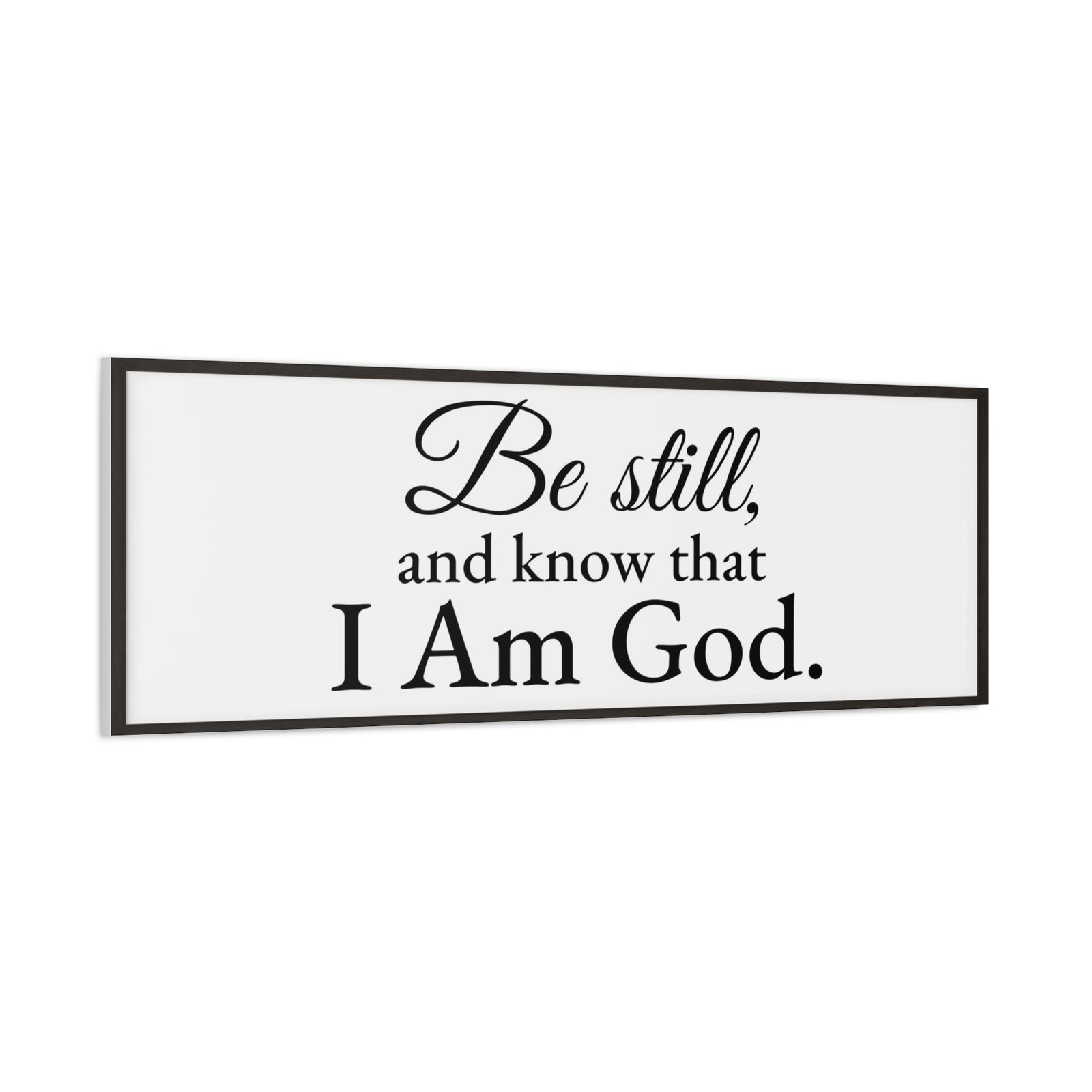 Scripture Walls Be Still Psalm 46:10 White Bible Verse Canvas Christian Wall Art Ready to Hang Unframed-Express Your Love Gifts