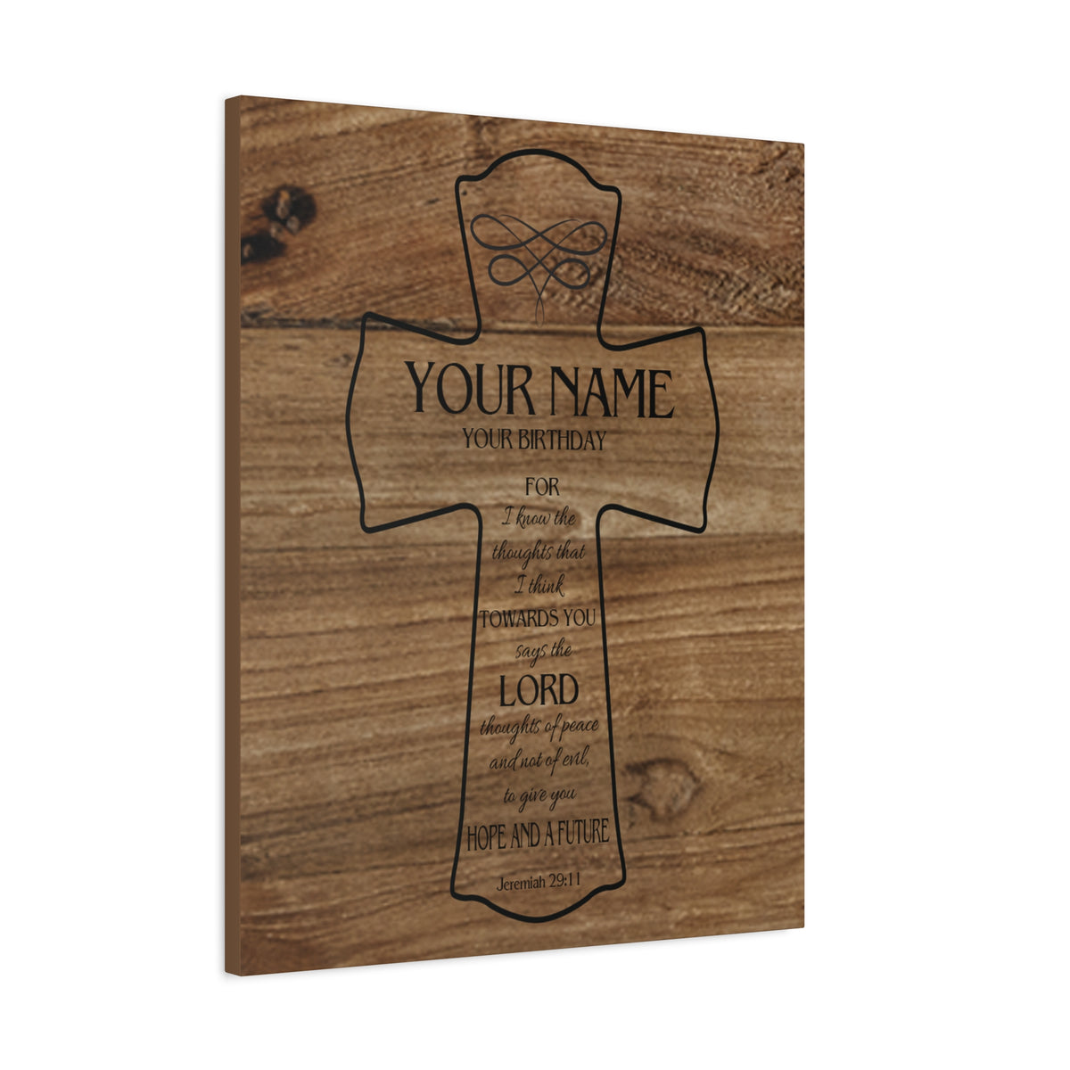 Scripture Walls Personalized Hope and a Future Jeremiah 29:11 Bible Chapter Canvas Christian Wall Art Ready to Hang-Express Your Love Gifts