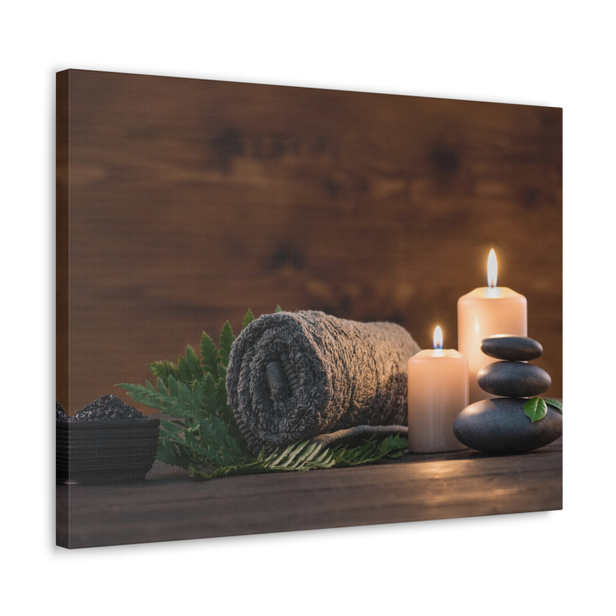 Towel on Fern Forest Floral Nature Photography Canvas Wall Art for Home Decor Ready-to-Hang-Express Your Love Gifts