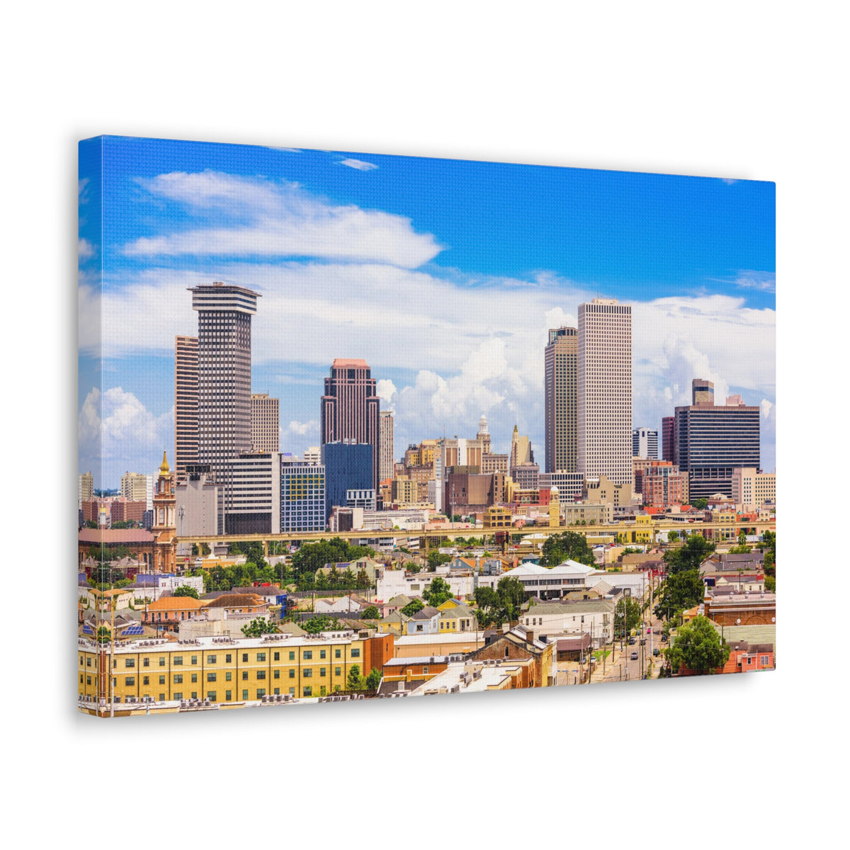 New Orleans Daytime Skyline Canvas Artwork High-Quality Breathtaking Stunning Cityscape for Home Decor Ready to Hang-Express Your Love Gifts