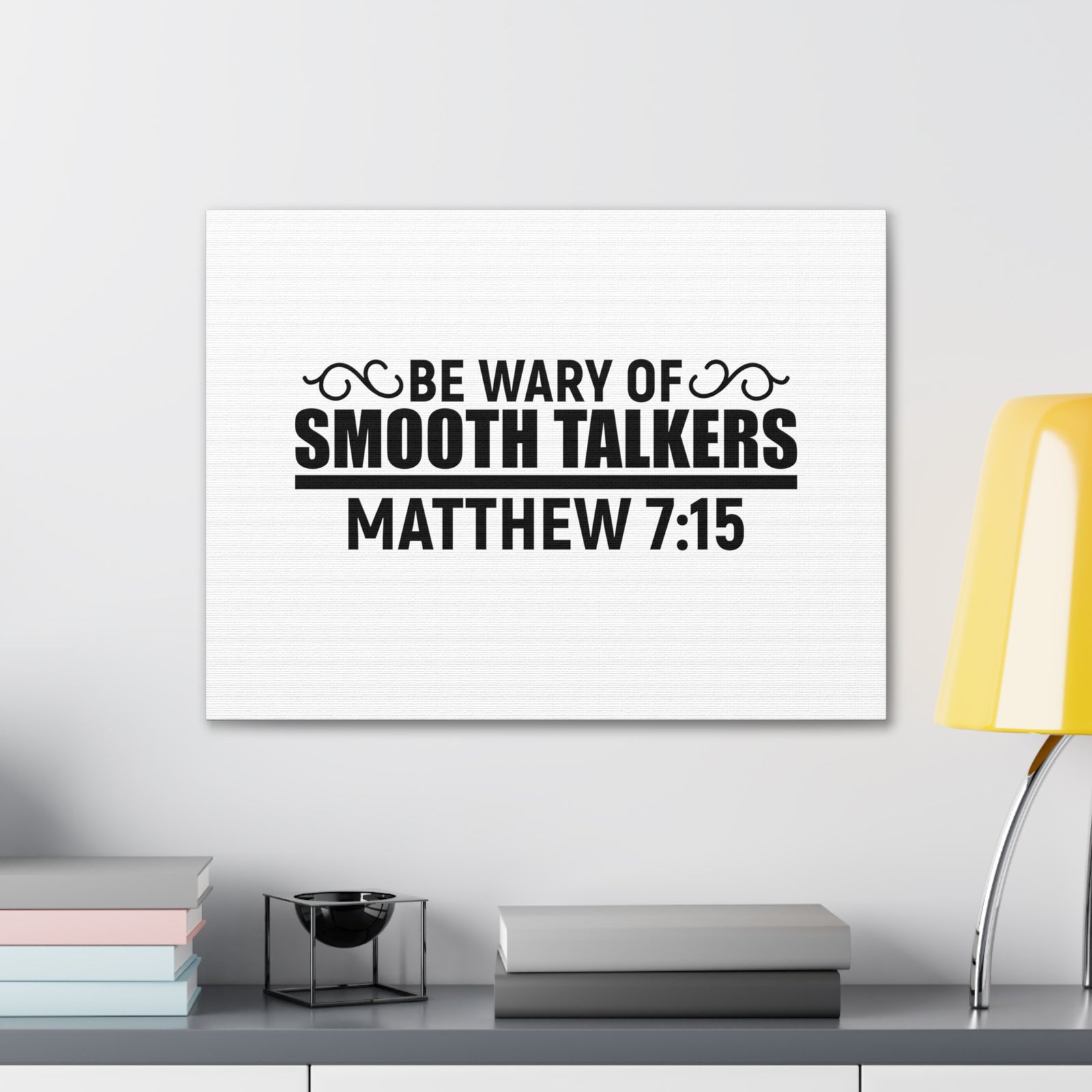 Scripture Walls Matthew 7:15 Be Wary of Smooth Talkers Bible Verse Canvas Christian Wall Art Ready to Hang Unframed-Express Your Love Gifts