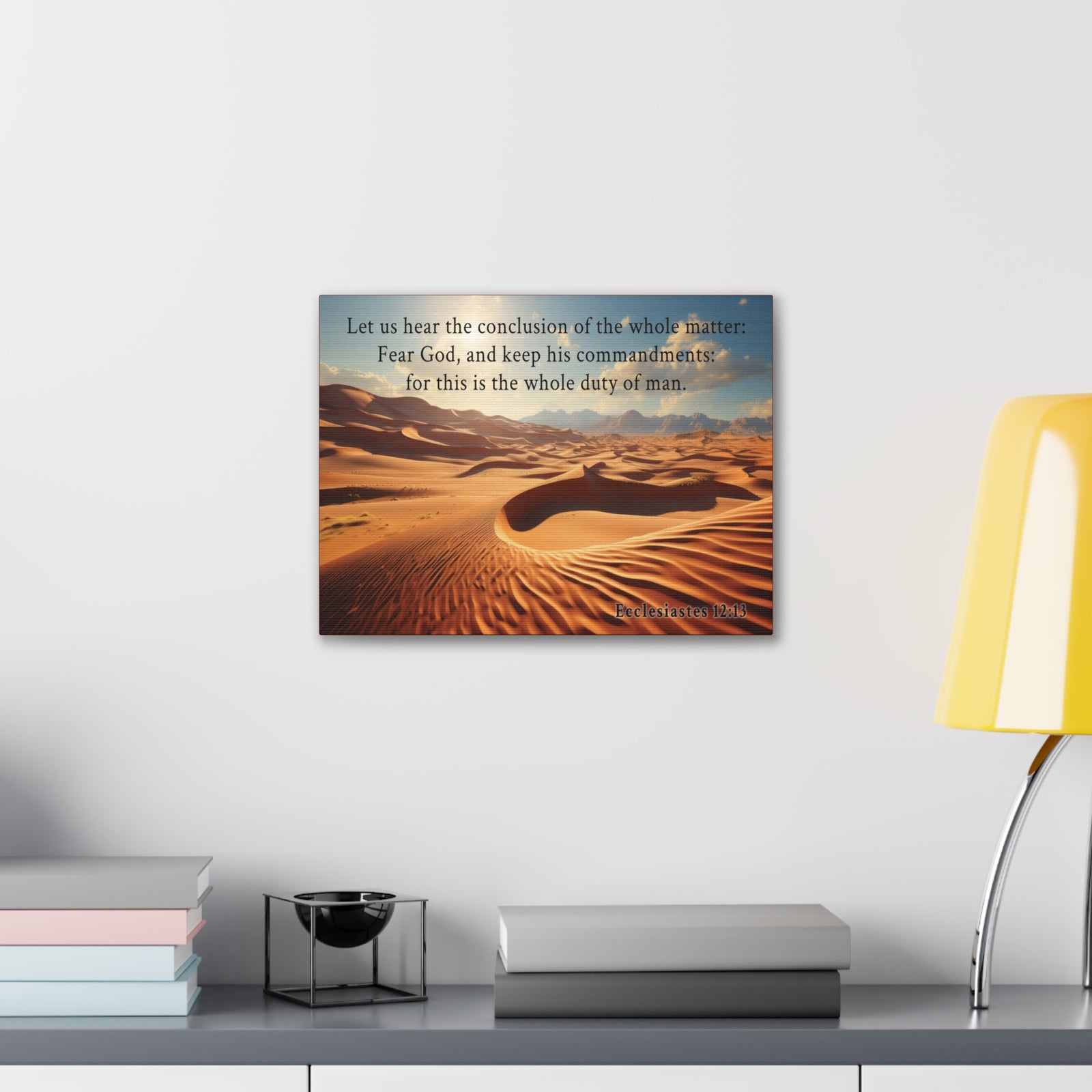 Scripture Walls Ecclesiastes 12:13 Desert Bible Verse Canvas Christian Wall Art Ready to Hang Unframed-Express Your Love Gifts