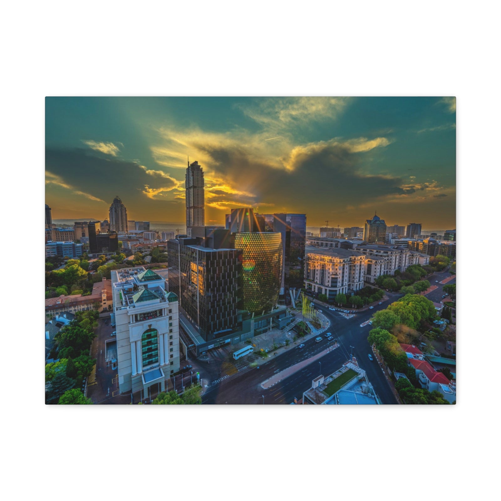 Johannesburg Daytime Skyline Canvas Artwork High-Quality Breathtaking Stunning Cityscape for Home Decor Ready to Hang-Express Your Love Gifts