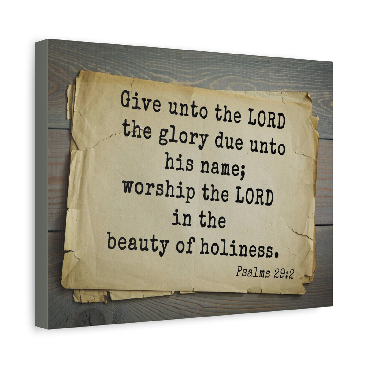 Scripture Walls Worship The Lord Psalms 29:2 Bible Verse Canvas Christian Wall Art Bible Verse Print Ready To Hang-Express Your Love Gifts