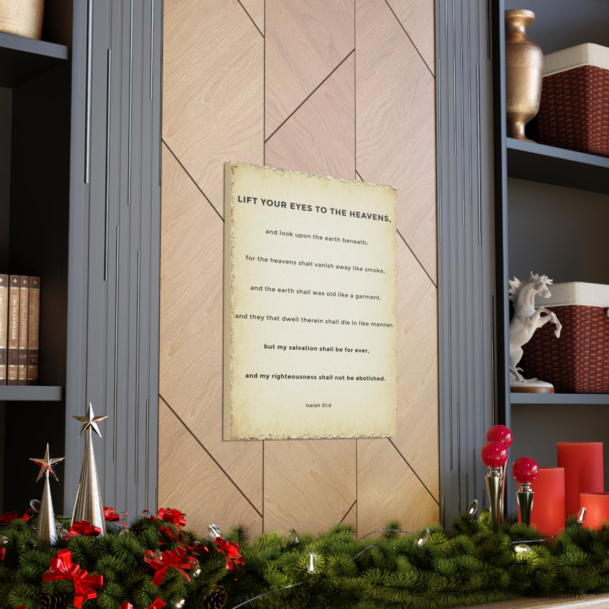 Scripture Walls Isaiah 51:6 Eternal Salvation Bible Verse Canvas Christian Wall Art Ready to Hang Unframed-Express Your Love Gifts