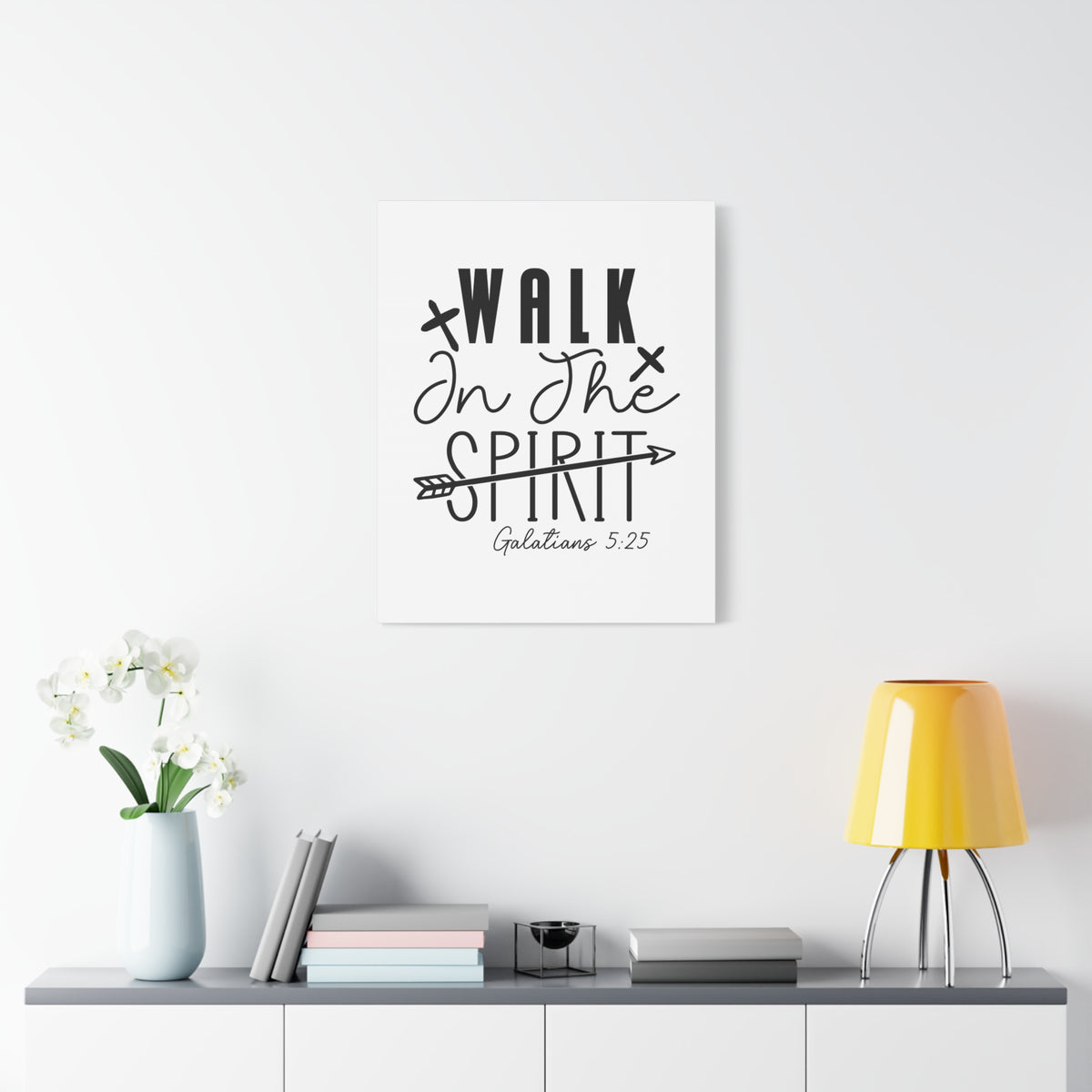 Scripture Walls Galatians 5:25 Walk in the Spirit Bible Verse Canvas Christian Wall Art Ready to Hang Unframed-Express Your Love Gifts