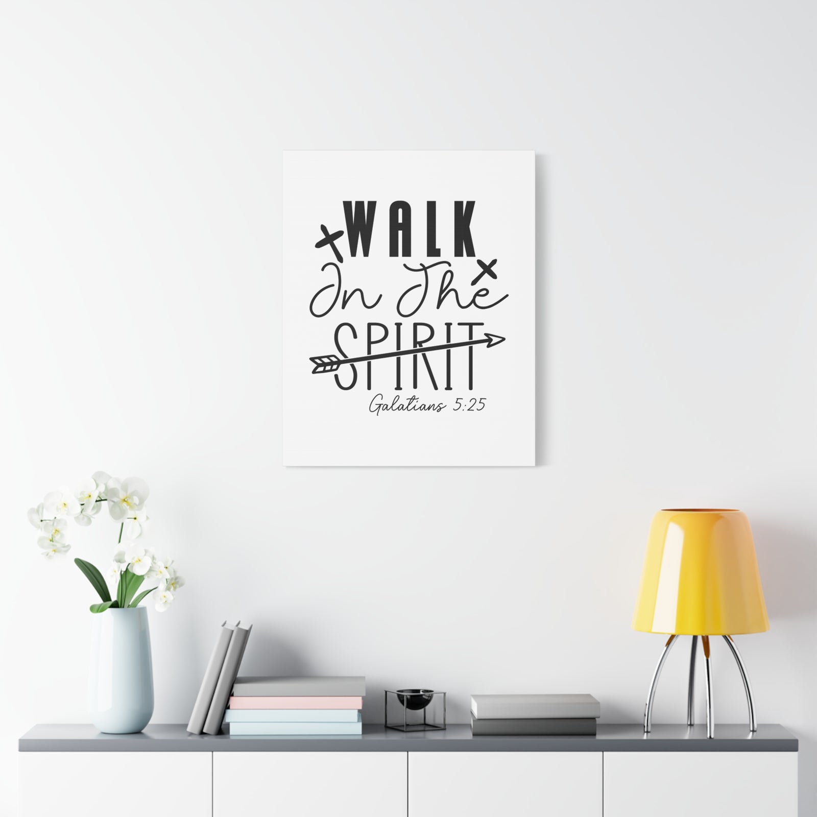Scripture Walls Galatians 5:25 Walk in the Spirit Bible Verse Canvas Christian Wall Art Ready to Hang Unframed-Express Your Love Gifts