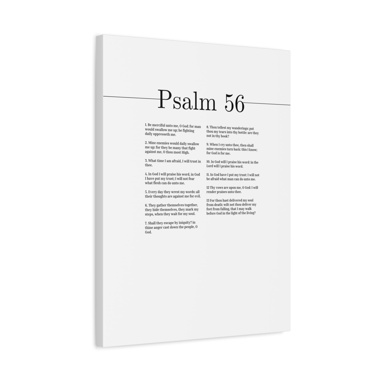 Scripture Canvas O Thou Most High Psalm 56 Christian Wall Art Bible Verse Print Ready to Hang-Express Your Love Gifts