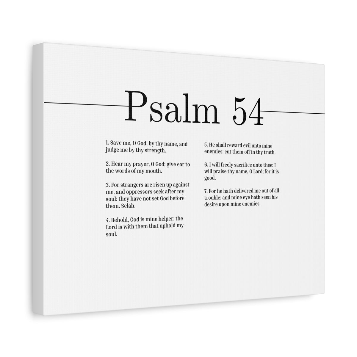 Scripture Canvas Save Me, O God Psalm 54 Christian Wall Art Bible Verse Print Ready to Hang-Express Your Love Gifts