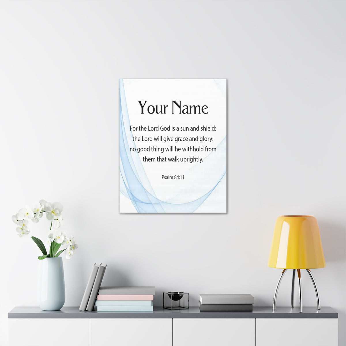 Scripture Walls Personalized Psalm 84:11 Bible Chapter Canvas Christian Wall Art Ready to Hang-Express Your Love Gifts