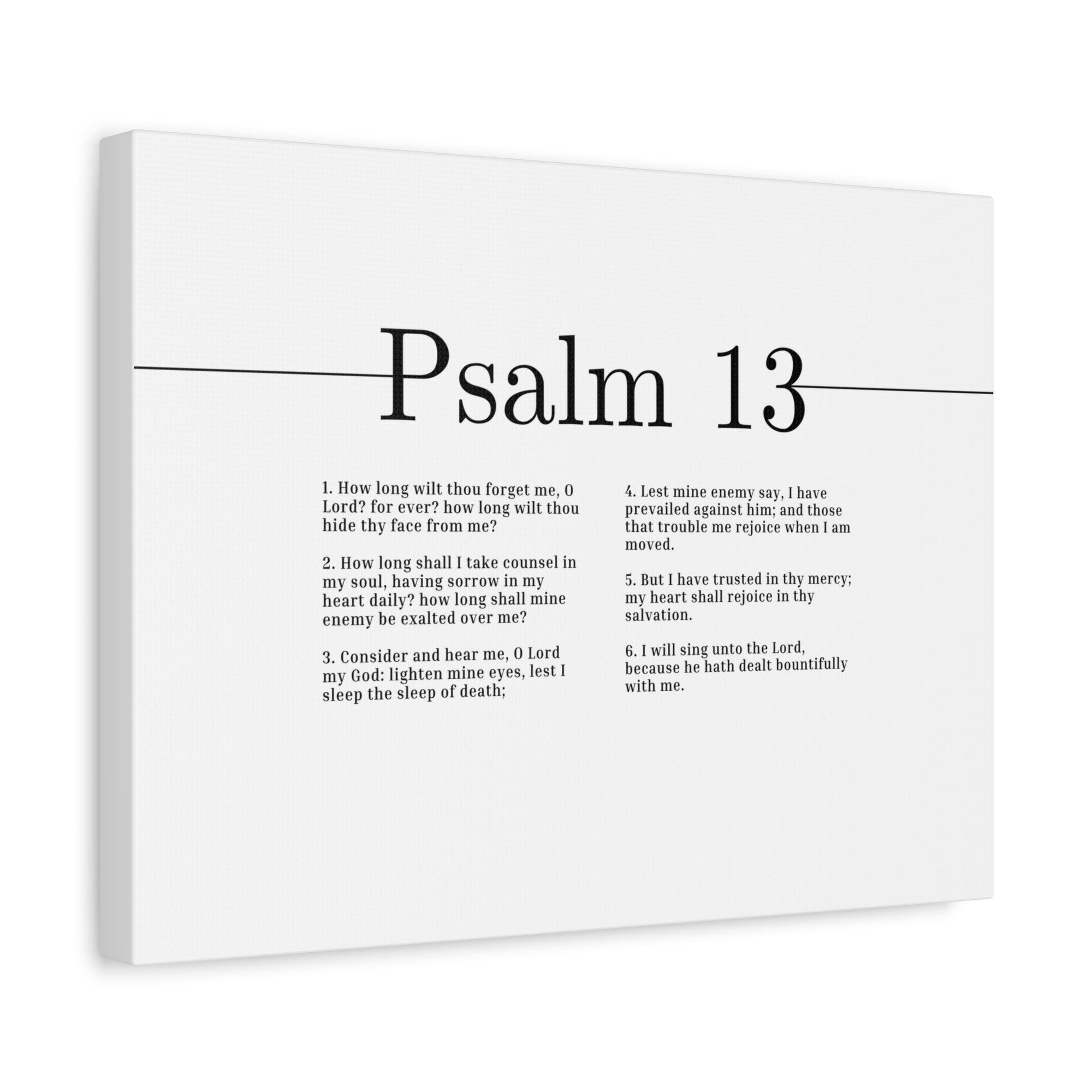 Scripture Canvas I Have Trusted In Thy Mercy Psalm 13 Christian Wall Art Bible Verse Print Ready to Hang-Express Your Love Gifts