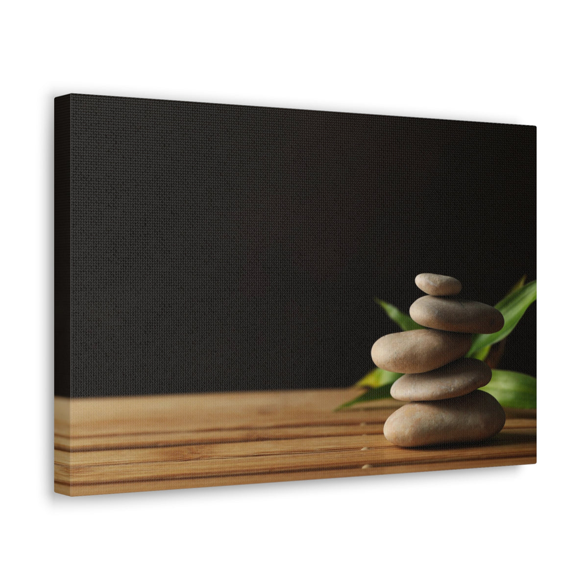 Stones Bamboo Background Forest Floral Nature Photography Canvas Wall Art for Home Decor Ready-to-Hang-Express Your Love Gifts